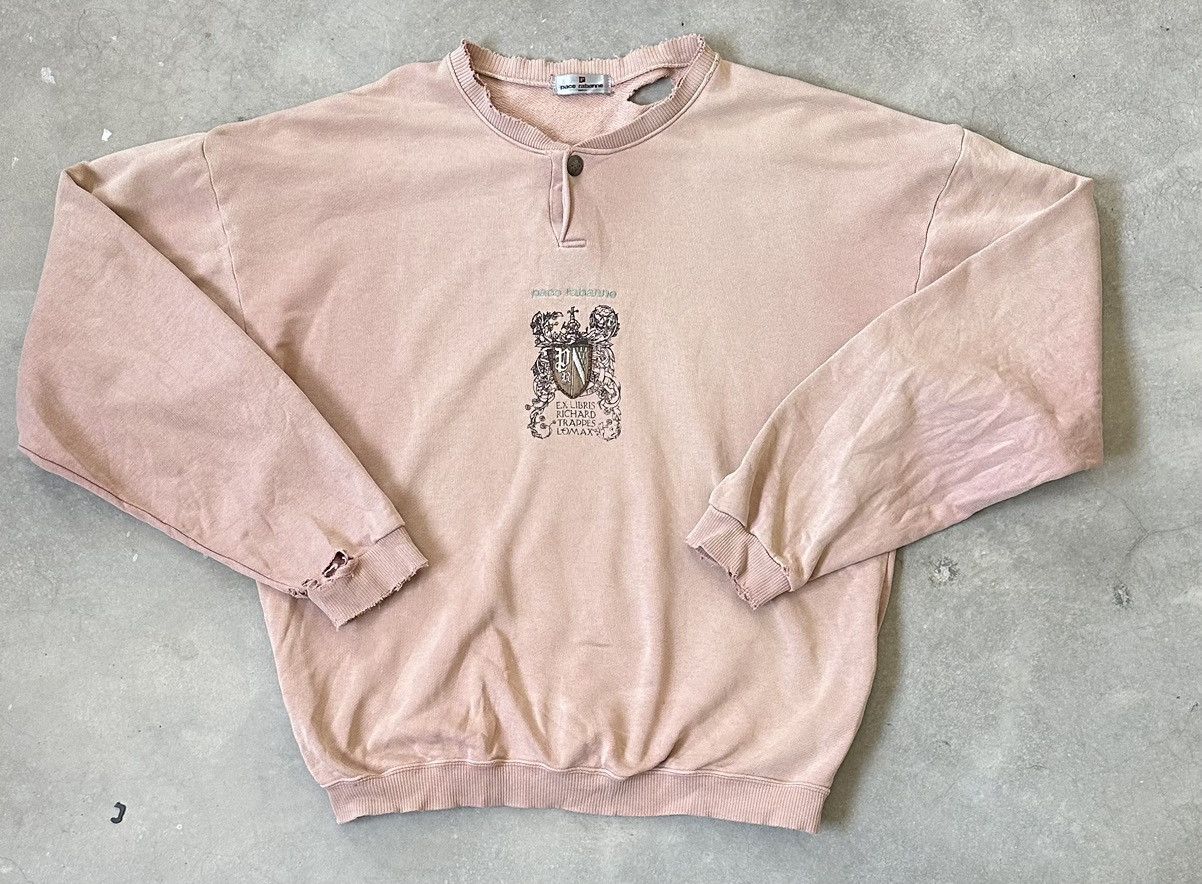 Vintage VINTAGE PACO RABANNE DISTRESSED SWEATER Size US L / EU 52-54 / 3 - 1 Thumbnail