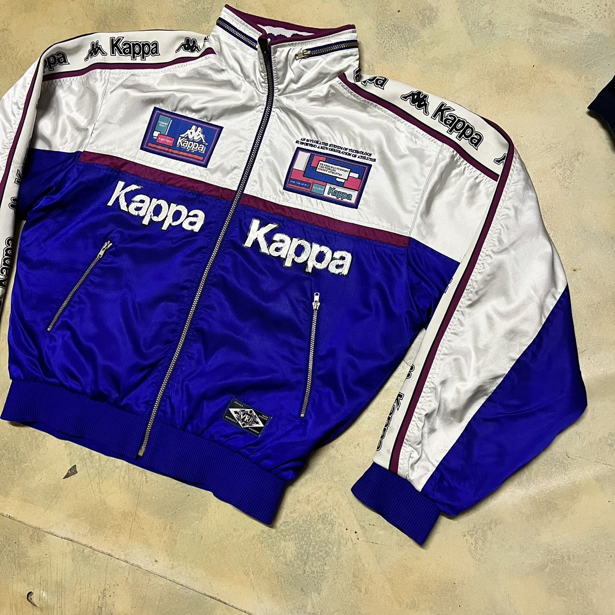 Kappa Vintage Kappa Side Tape Big Logo Zipper Sweater Size US L / EU 52-54 / 3 - 3 Thumbnail