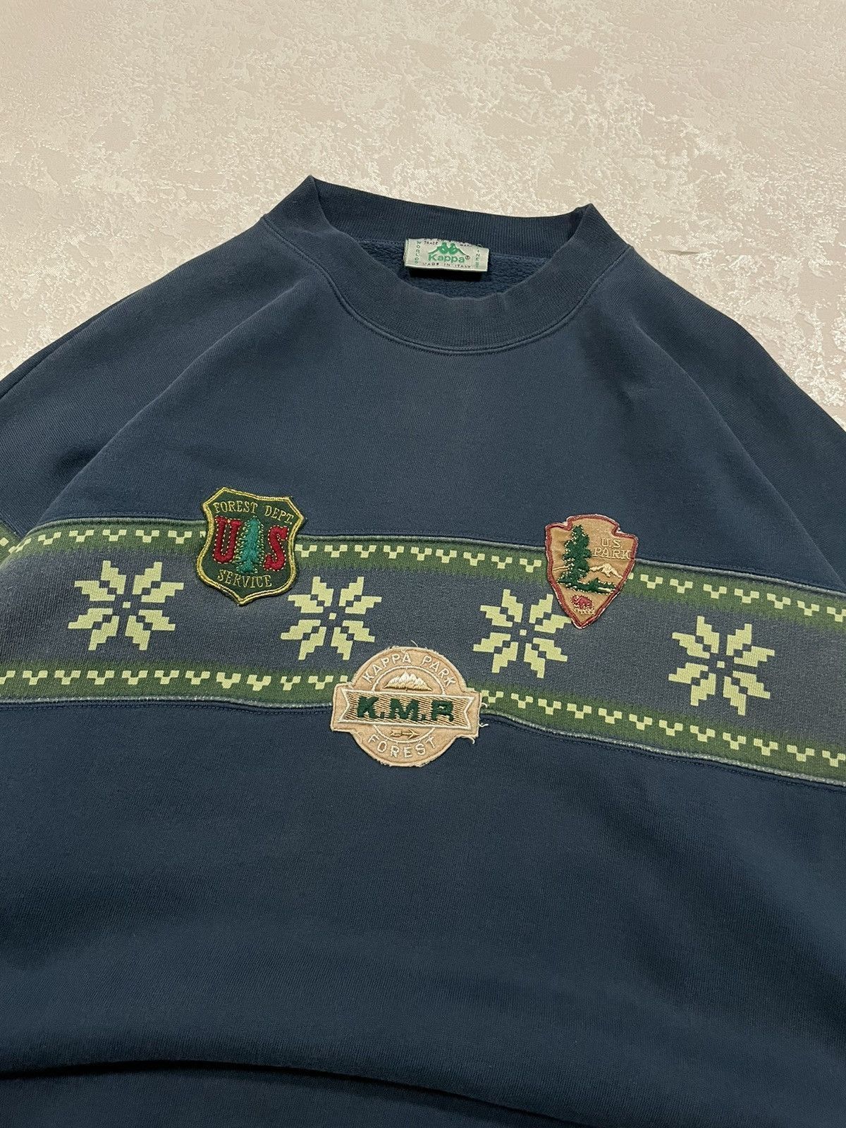 Kappa Vintage 90s Kappa Sweatshirt Forest Patched Rare Size L Size US L / EU 52-54 / 3 - 2 Thumbnail