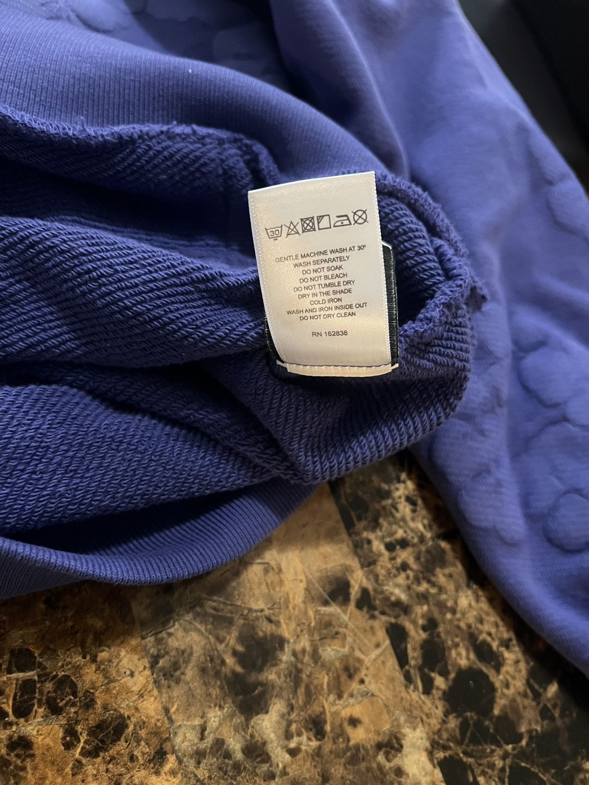 DENIM TEARS Denim Tear Mono Cotten Wreath Hoodie ‘Washed Blue’ Size US S / EU 44-46 / 1 - 7 Thumbnail