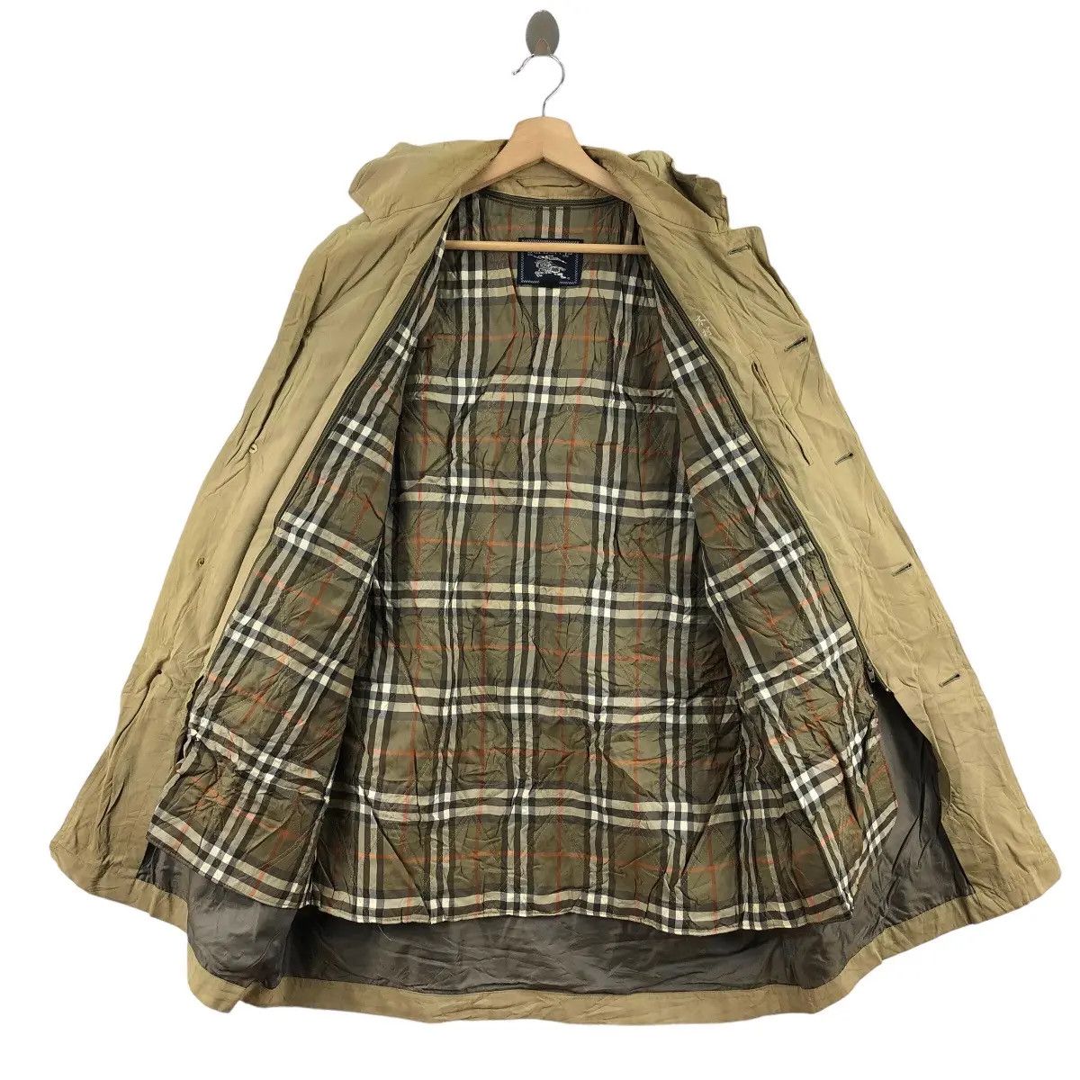 Burberry Vtg 90’ BURBERRY Nova Checks Double Pocket Trench Coat Parka Size US XXL / EU 58 / 5 - 4 Thumbnail