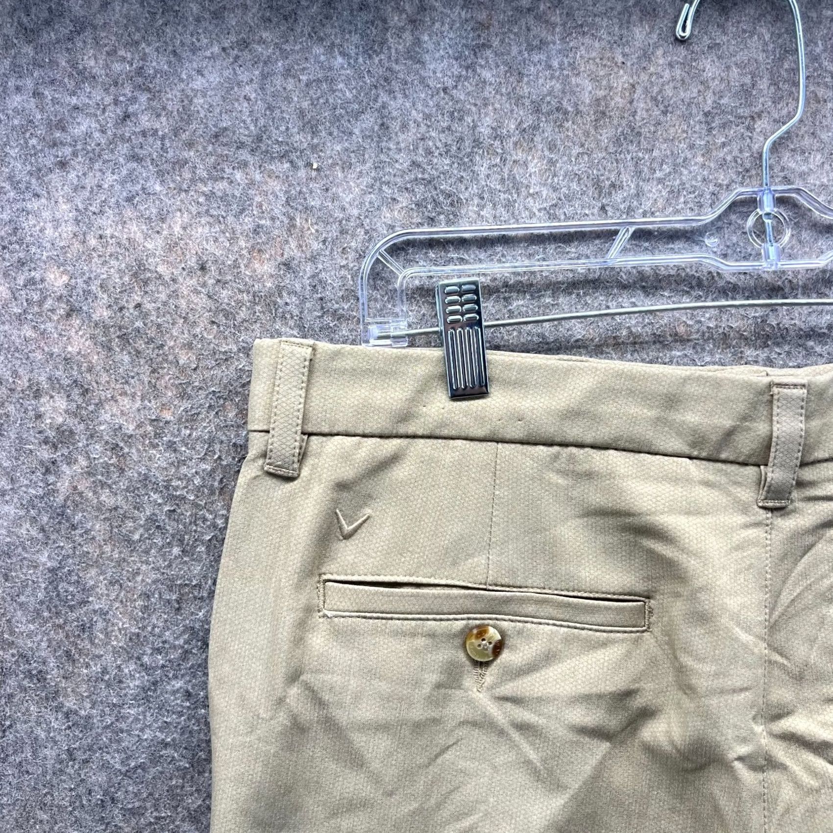 Callaway VINTAGE Callaway Shorts Mens 34 Khaki Chino Flat Front Tan Beige Golf Golfer Mens Size US 34 / EU 50 - 7 Thumbnail