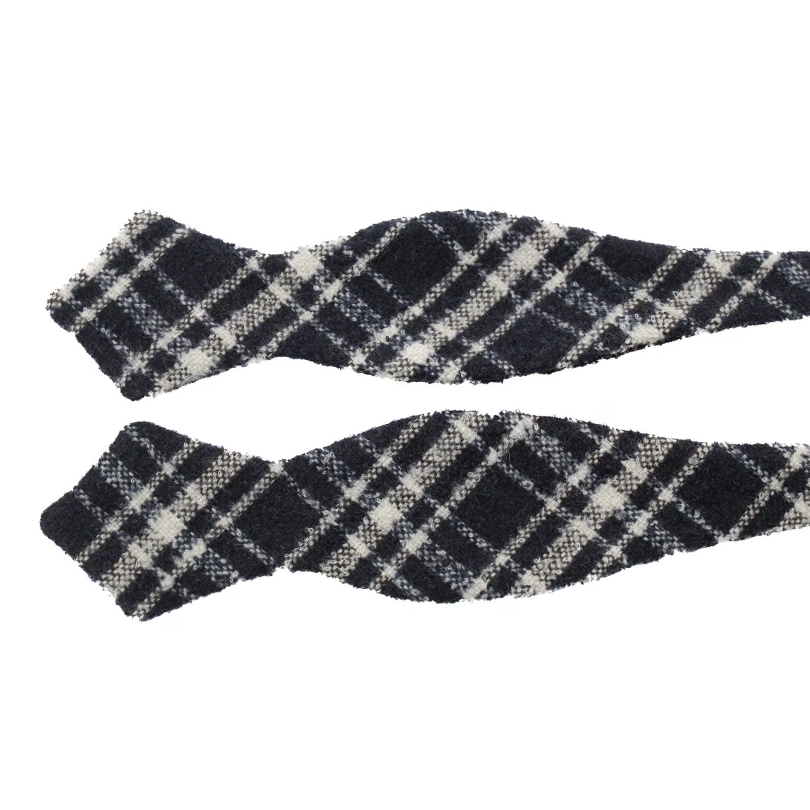 Suitsupply SUITSUPPLY Check Navy Bow Tie Men's ONE SIZE Wool Blend Adjustable Classic Size ONE SIZE - 2 Thumbnail