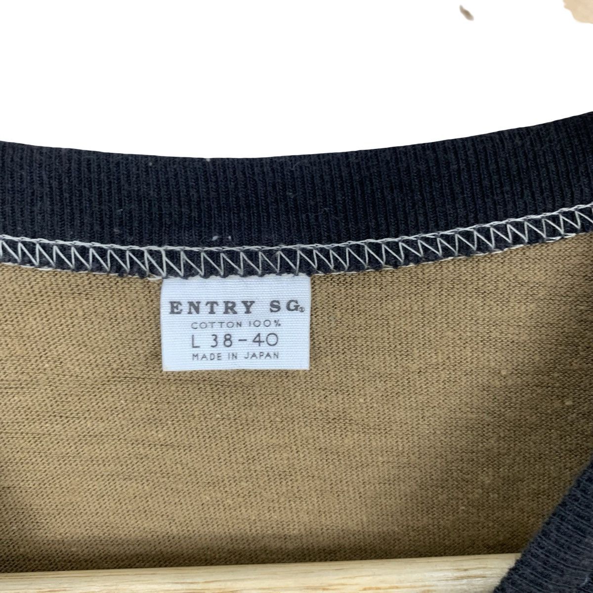 Vintage Vintage ENTRY SG Raglan Sleeve Baseball Plain Tee Shirt Top Size US L / EU 52-54 / 3 - 7 Thumbnail