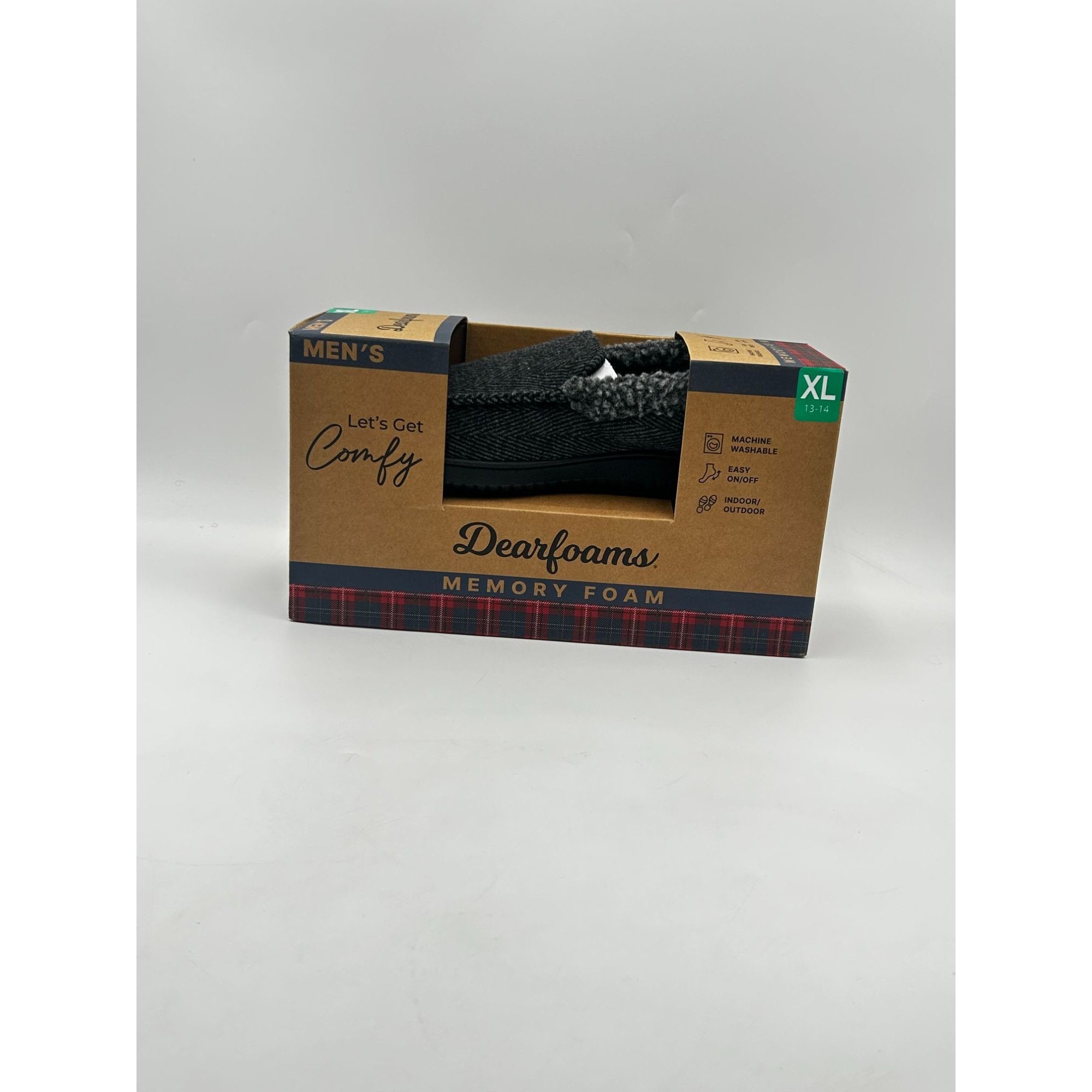 Other Dearfoams Mens Slippers XL 13-14 Gray Memory Foam Indoor Out Size US 12 / IT 42 - 8 Thumbnail