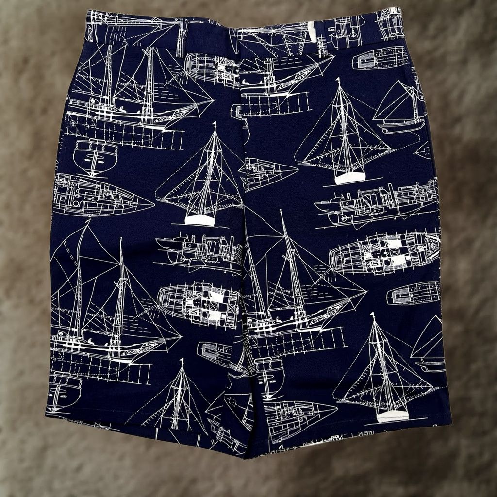 Vintage Gitman Bros Shorts Sail Boat Print Chinos 100% Cotton Made in USA Size 30 Size US 30 / EU 46 - 1 Thumbnail