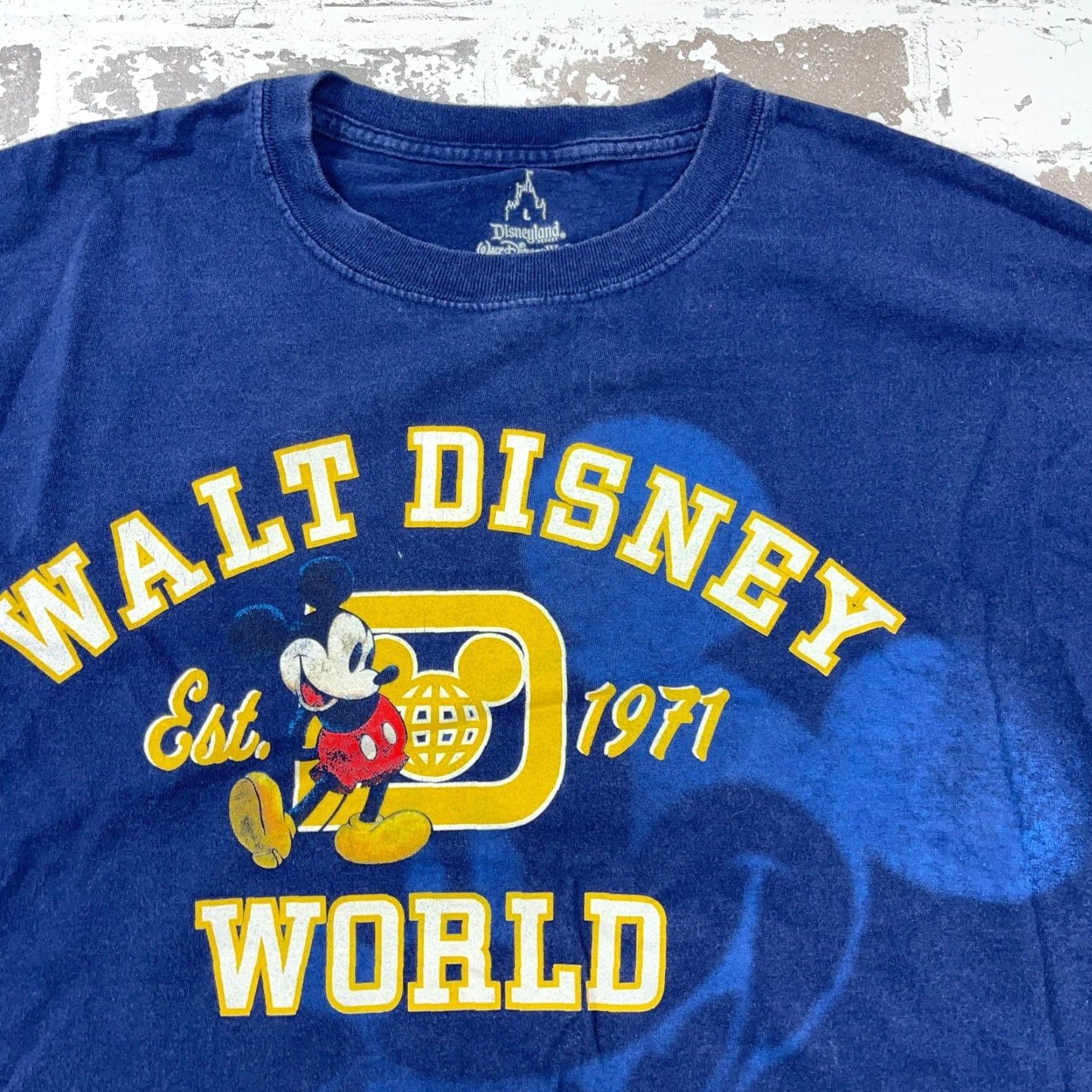Disney VINTAGE Disney Shirt Men Large Blue Tee Mickey Mouse Walt Disney World Resort Retro Y2K Size US L / EU 52-54 / 3 - 3 Thumbnail