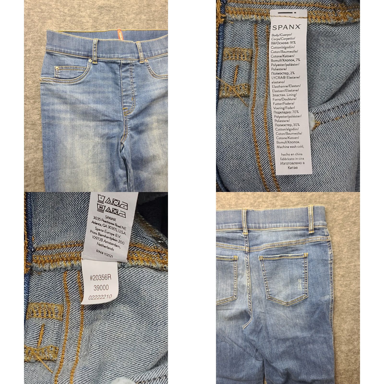 Spanx Spanx Jeans Womens M 28x29 Slim Fit High Rise Denim Blue Stretch Distressed Shaping 29 Inseam Slimming 4 Seasons Mens Womens Boys Girls Size 32" / US 10 / IT 46 - 8 Thumbnail