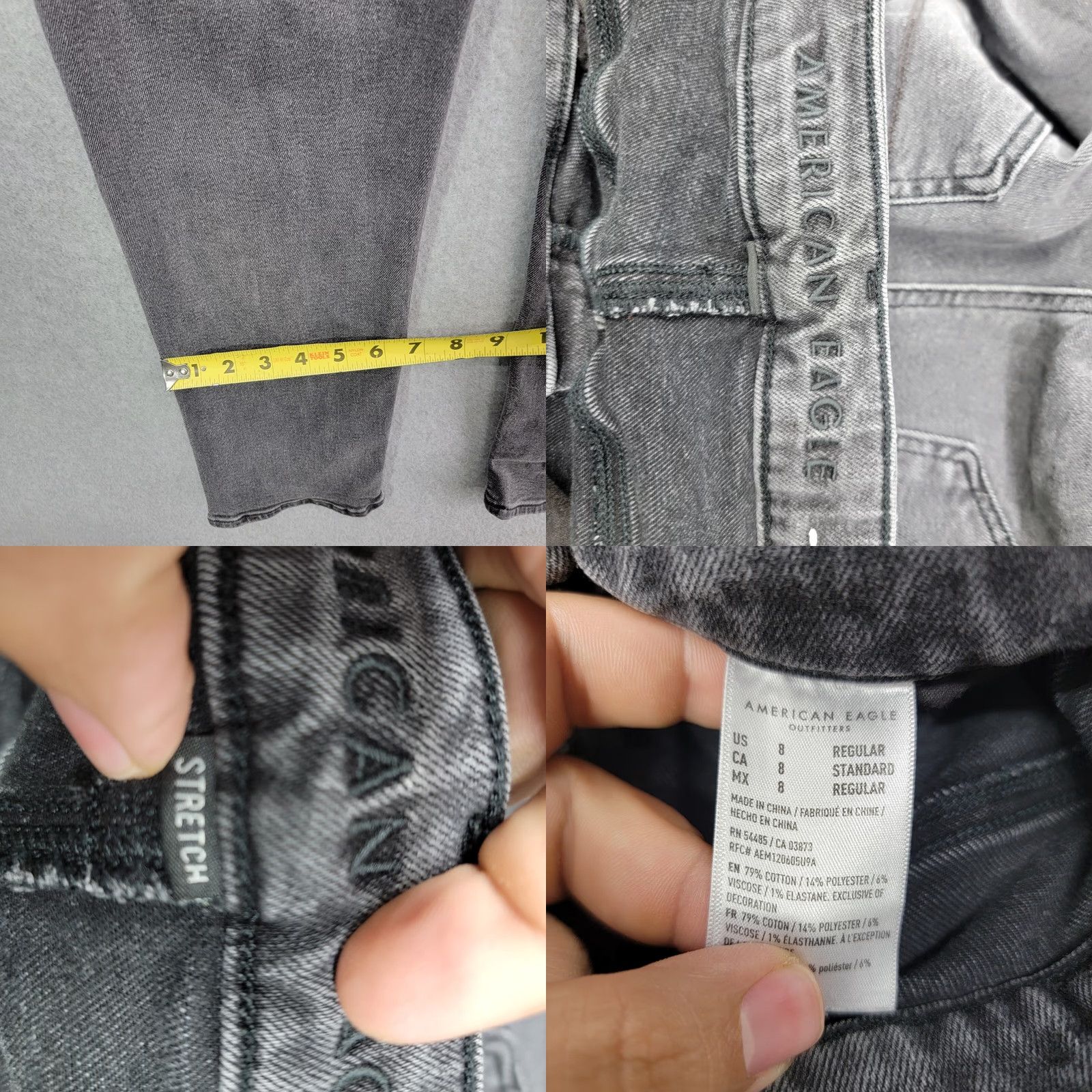 American Eagle Outfitters American Eagle Outfitters Jeans Women 8 Regular Mom Black High Rise Stretch Denim 5-Pocket (Inseam 27) Vintage: No Size 30" / US 8 / IT 44 - 9 Thumbnail