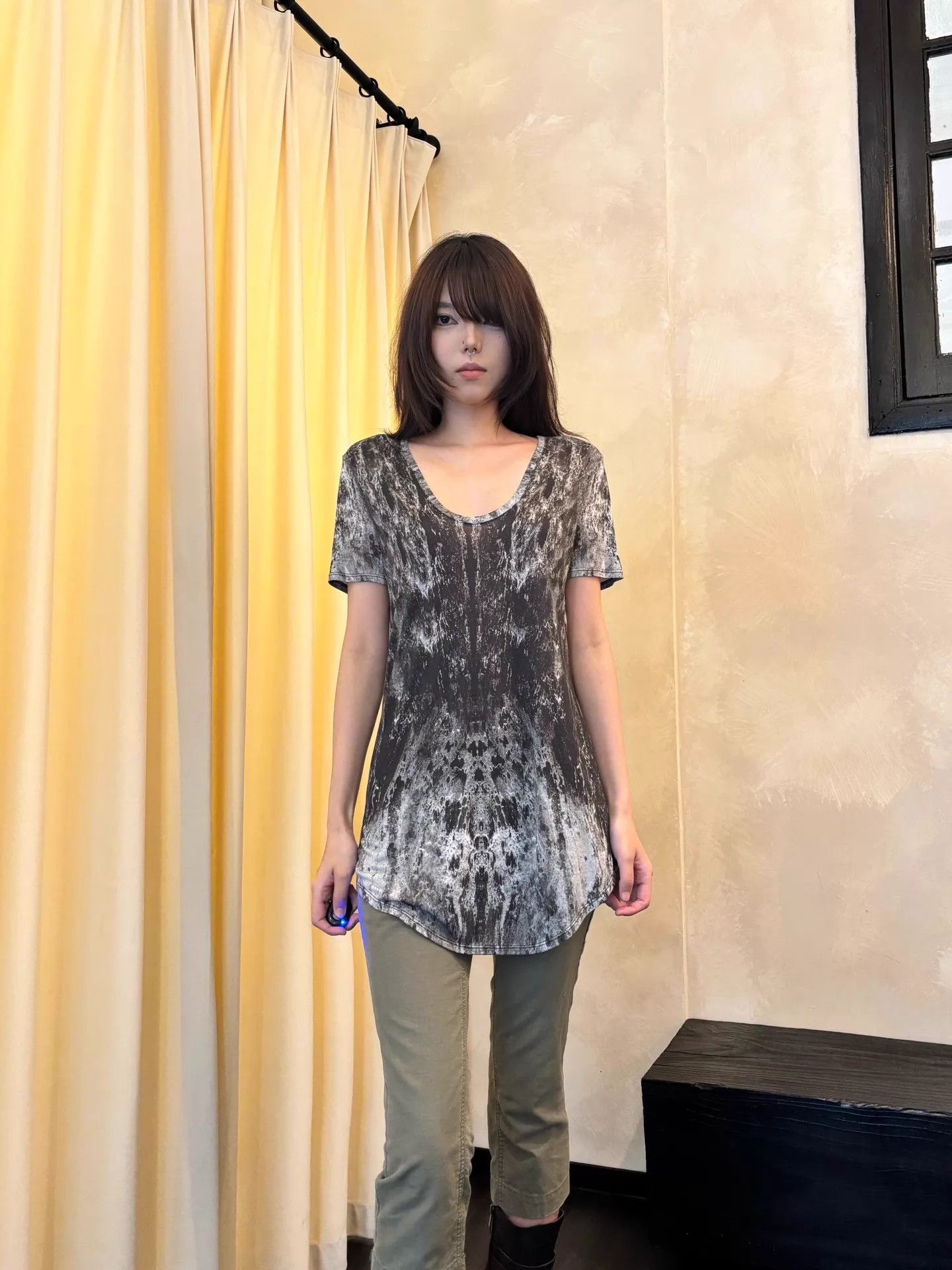 Helmut Lang Helmut Lang Vtg Crewneck Drop-Shoulder Printed SS L Size L / US 10 / IT 46 - 2 Thumbnail