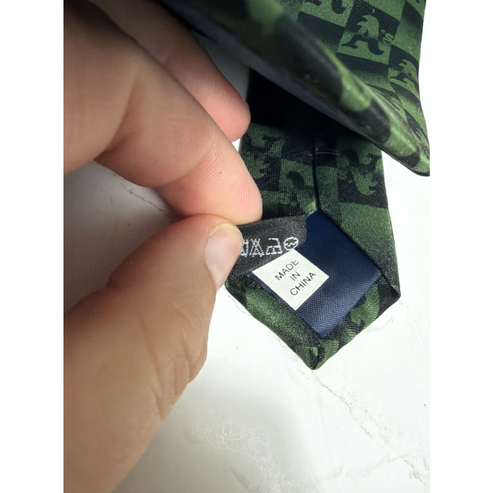 Vintage Y2K Oakland Athletics 100% Silk Neck Tie Macy's Black Green Men Tie Size ONE SIZE - 6 Thumbnail