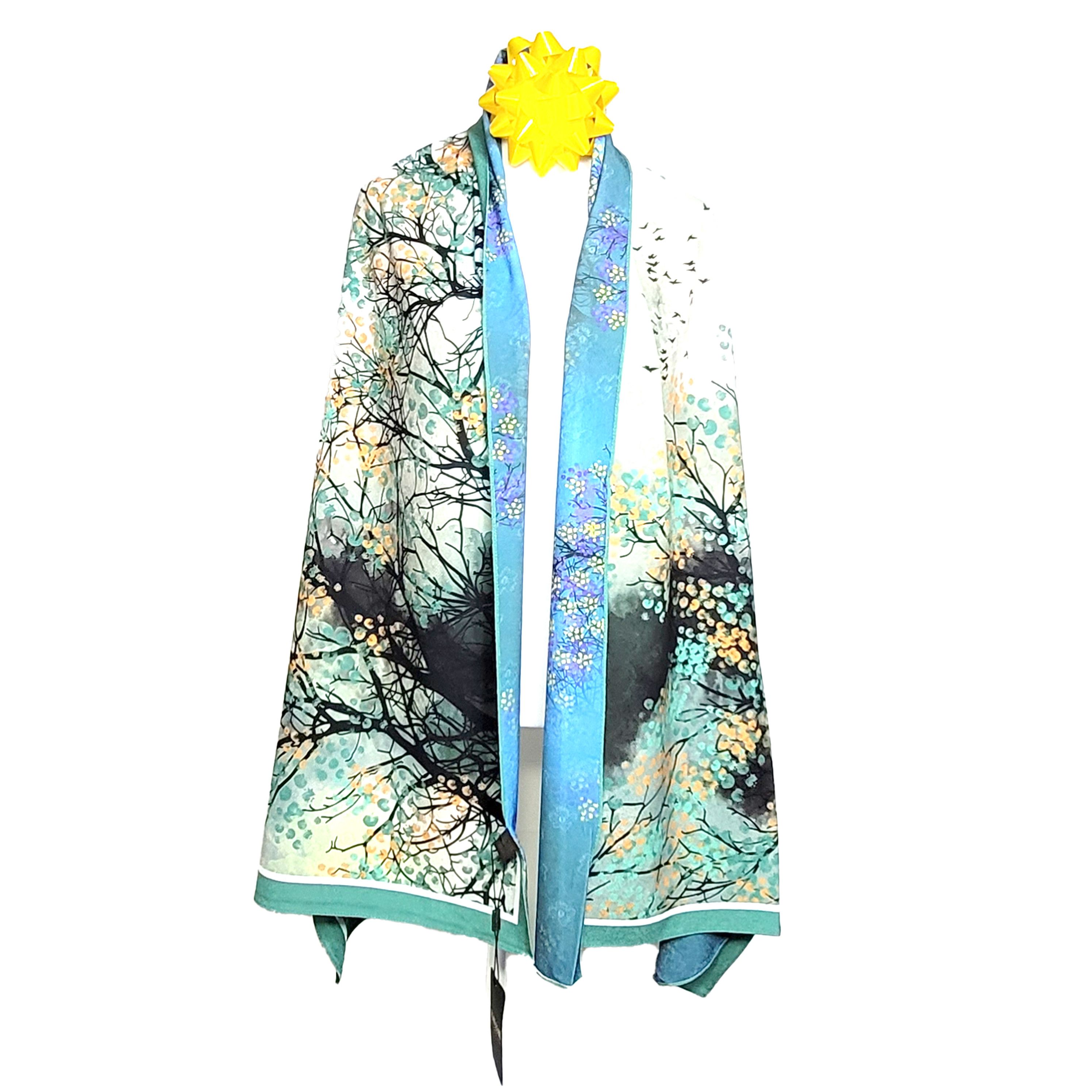 Other Double-Sided Silk Scarf 27"x70" Long Rectangle 3309 Size ONE SIZE - 4 Thumbnail