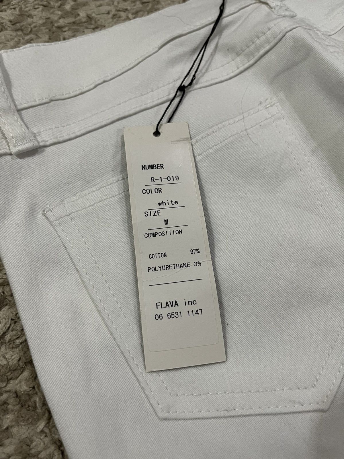 If Six Was Nine 🔥Roshell Skinny Punk Gorpcore White Denim Size US 29 - 7 Thumbnail