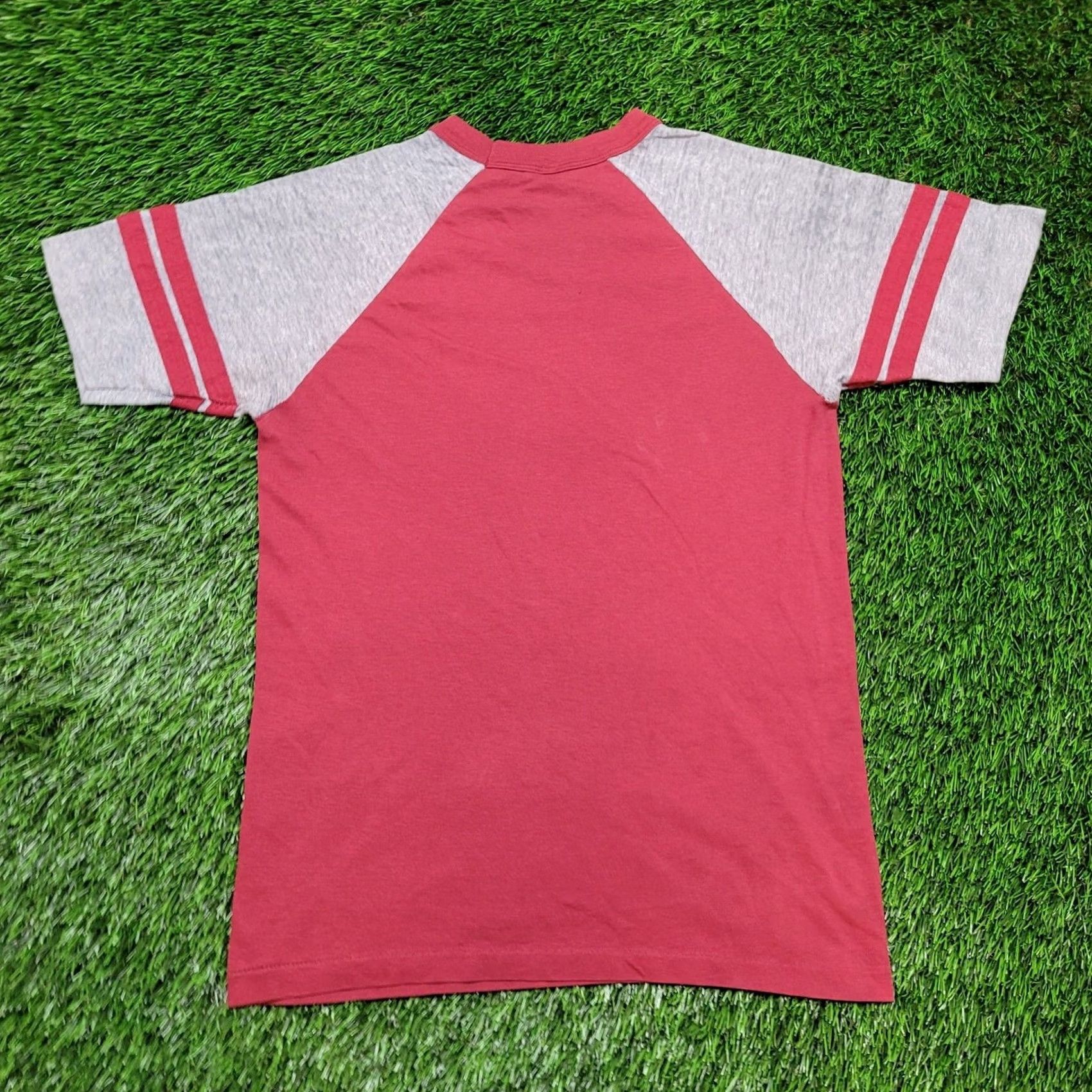 Vintage VTG 80s Alabama Crimson Tide T-Shirt Mens XS Womens S Raglan - Artex Tee, Red, 50/50, Single Stitch, USA Made, 80s Football College Shirt Size XS / US 0-2 / IT 36-38 - 7 Thumbnail