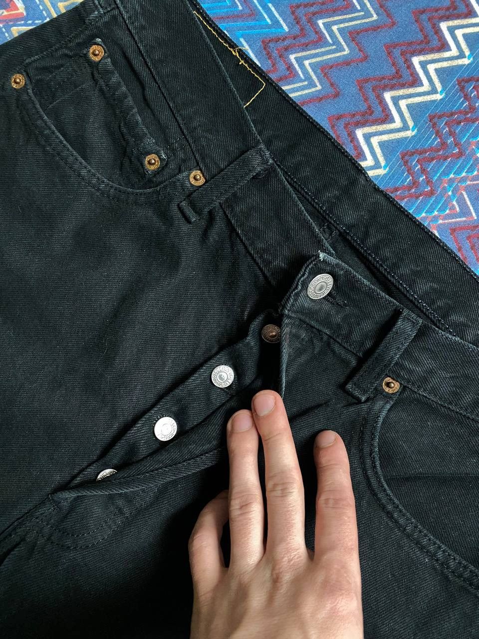 Levi's Denim pants black Levi's 501 vintage jeans W34 Y2K Size US 34 / EU 50 - 10 Thumbnail