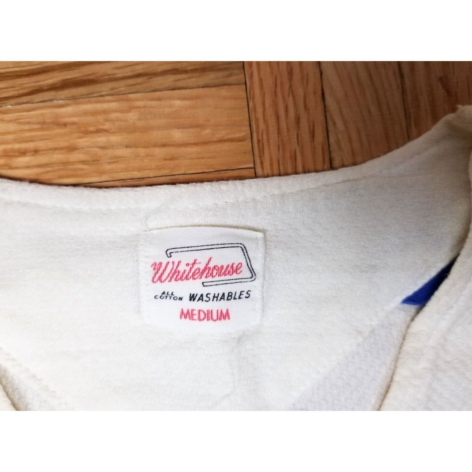Vintage VINTAGE WHITEHOUSE WHITE COTTON WORK SHIRT JACKET MEDIUM Size US M / EU 48-50 / 2 - 2 Thumbnail
