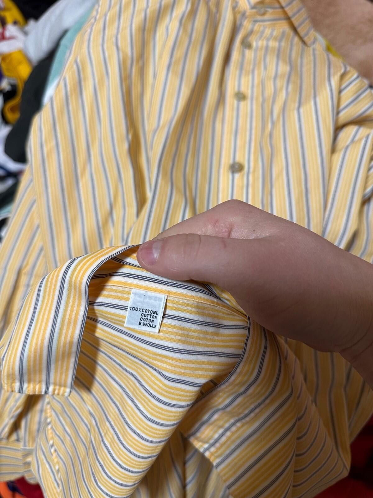 Kiton Kiton Stripe Print Button Up Shirt Men's Size 16.5/42 Size US L / EU 52-54 / 3 - 8 Thumbnail