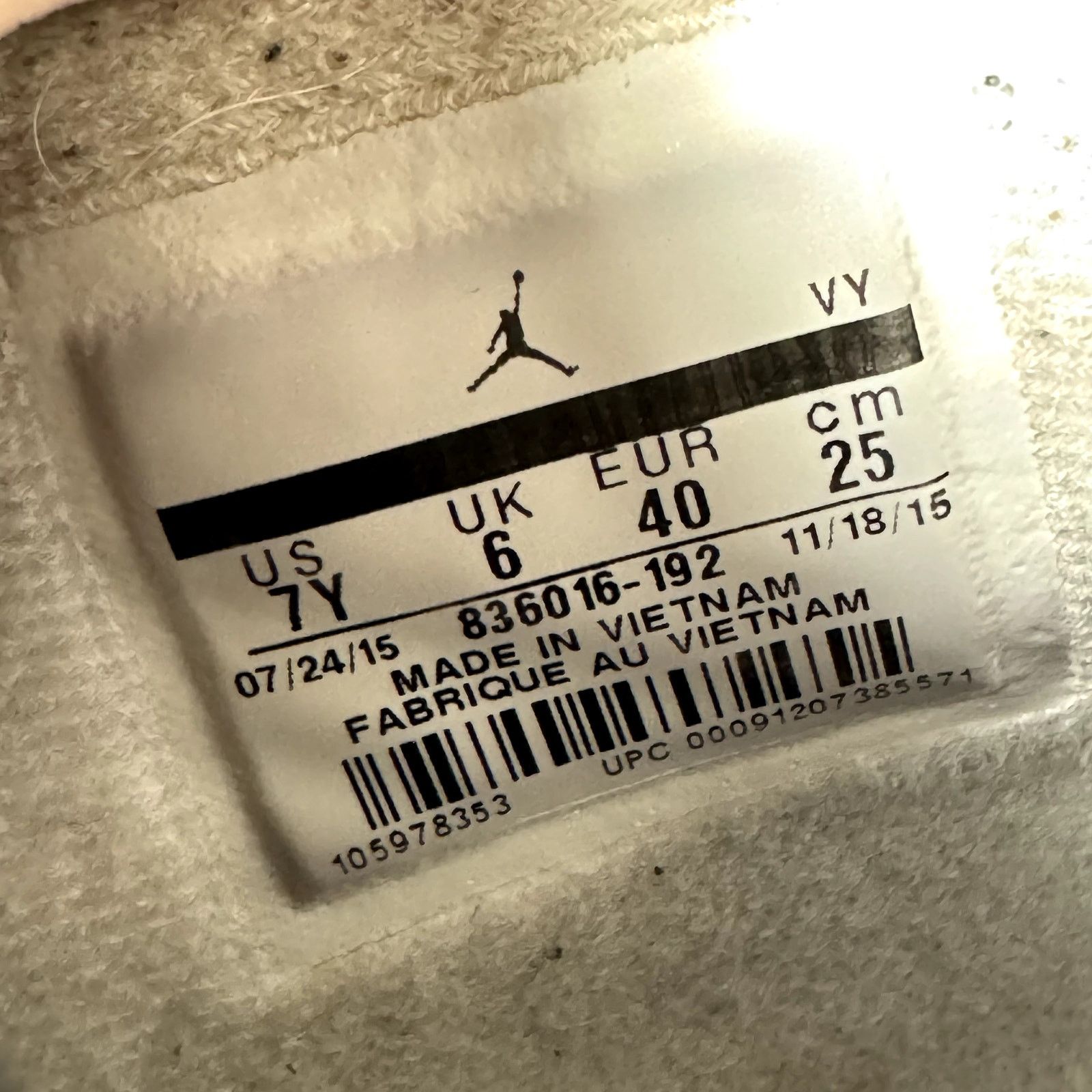 Jordan Brand × Nike Size 7 - Nike Air Jordan 4 Retro OG BG White Cement 2016 Size US 7 / EU 40 - 8 Thumbnail
