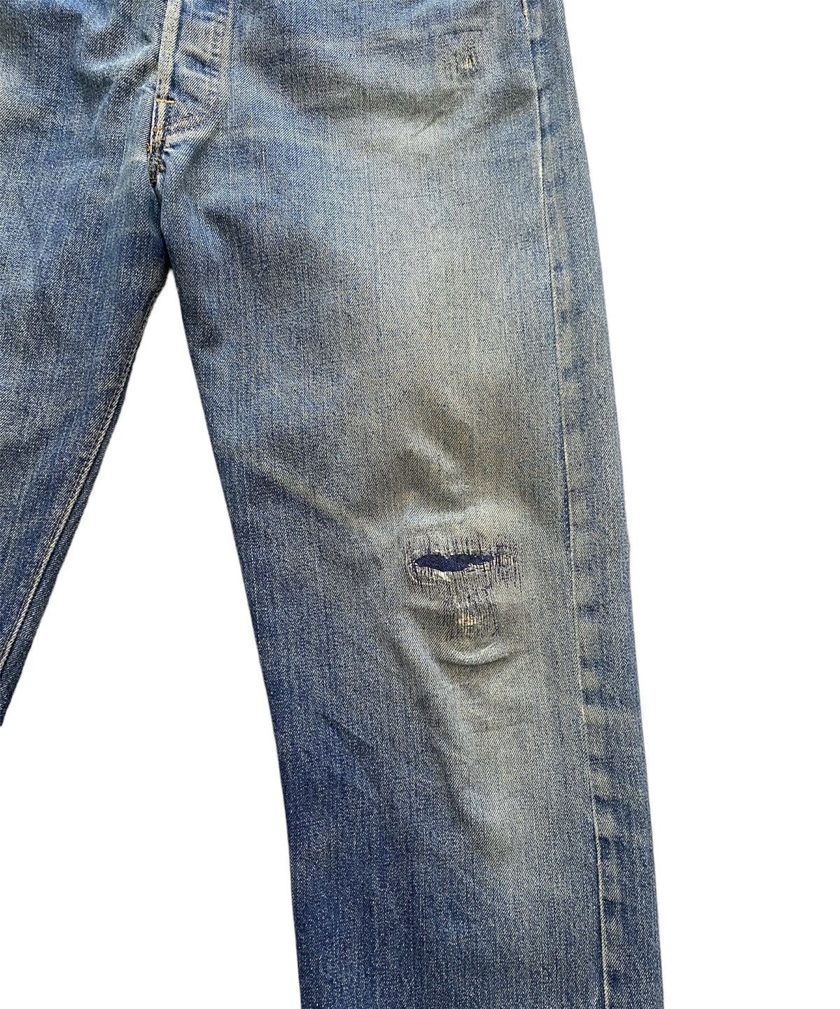 Levi's VINTAGE 70s LEVIS BORO THRASHED SELVEDGE JEANS BUTTON FLY Size US 36 / EU 52 - 6 Thumbnail