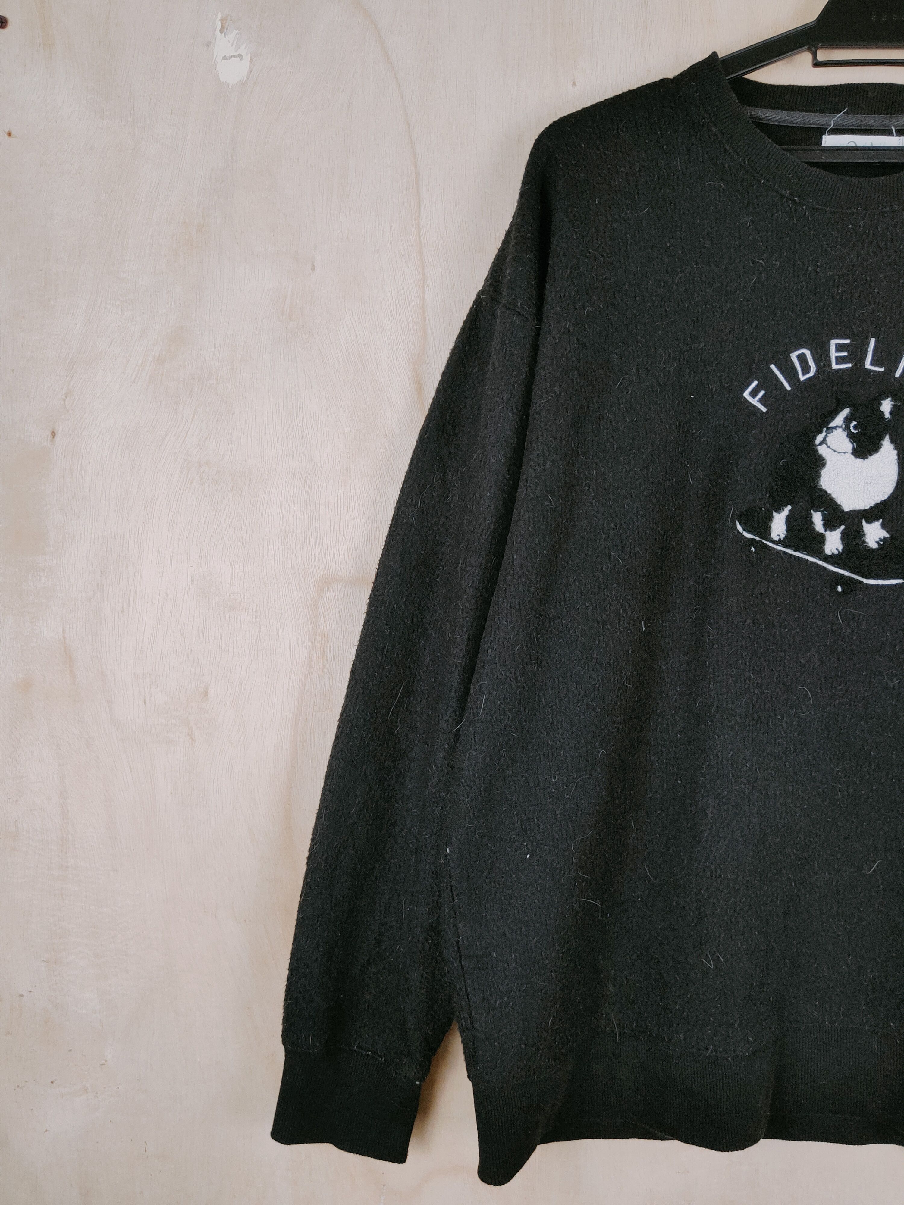 Japanese Brand Quash dog skateboard Black Sweatshirts #S2608 Size US L / EU 52-54 / 3 - 4 Thumbnail