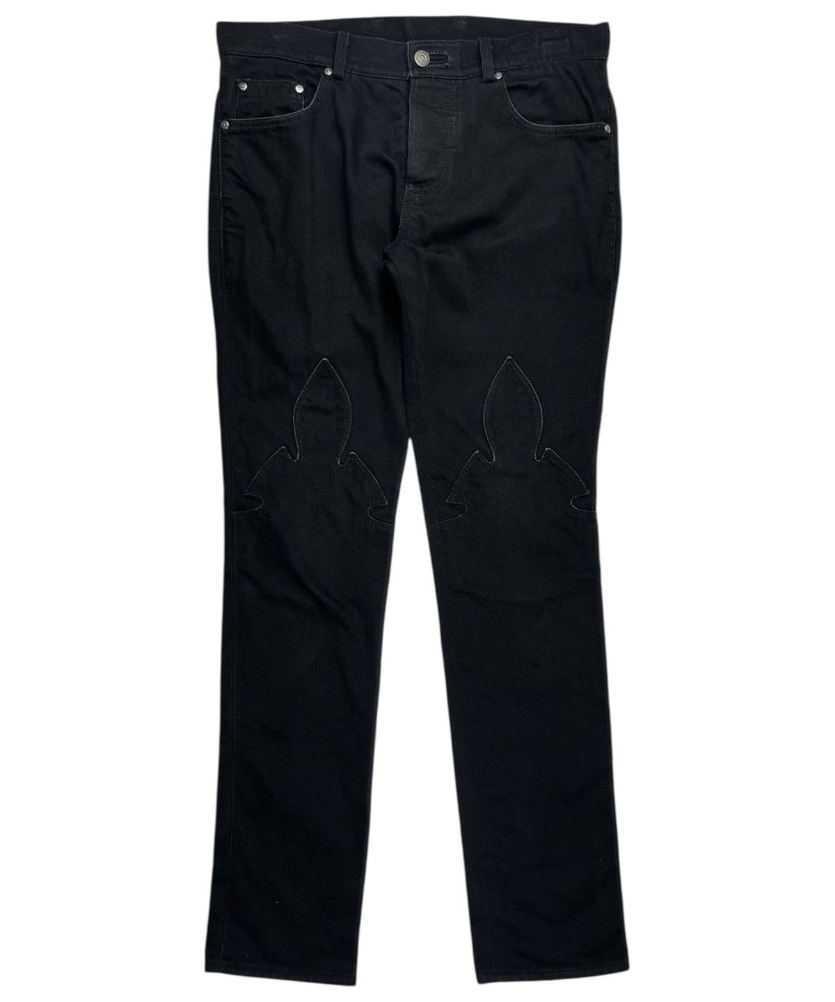 Chrome Hearts Chrome Hearts Vintage Skinny Fleur Knee Denim Jeans Altered Size US 32 / EU 48 - 1 Thumbnail