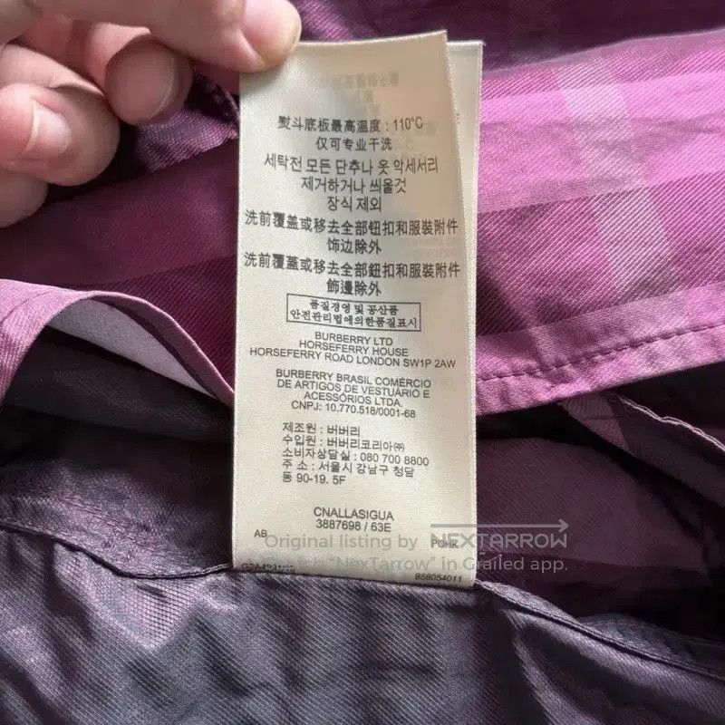 Burberry Burberry Women's Purple Cotton Trench Coat. Size XXS / US 00 / IT 34 - 7 Thumbnail