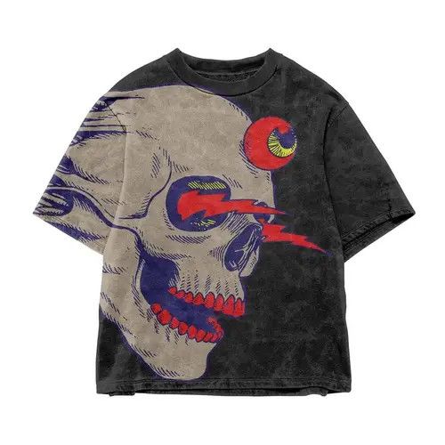VIBE Gothic Punk Rock Style Hardcore Design Printed T Shirt Size US XL / EU 56 / 4 - 4 Thumbnail