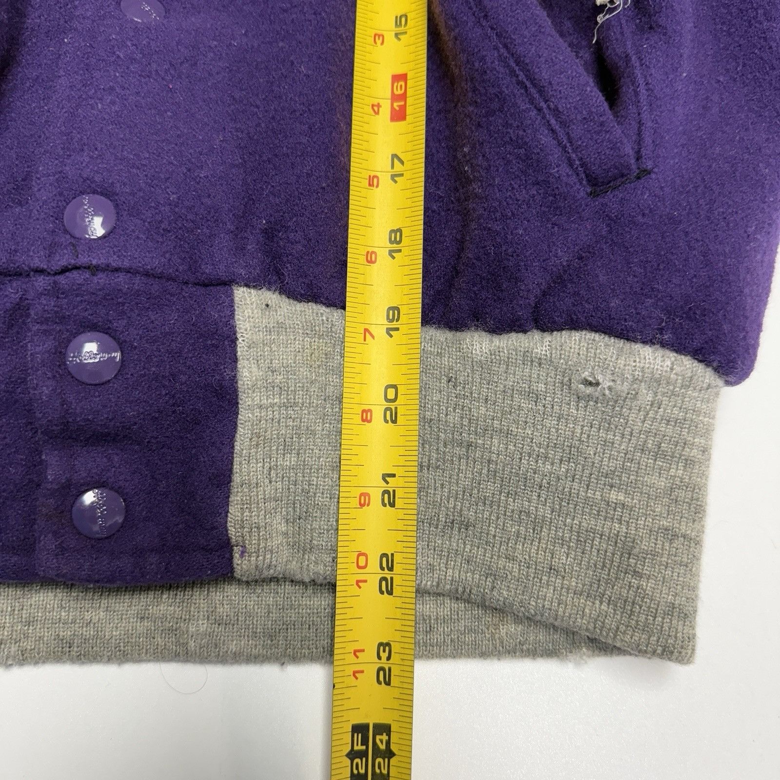 Holloway Vintage Holloway Letterman Jacket Mens 44 Purple Wool Bomber Size US M / EU 48-50 / 2 - 20 Thumbnail