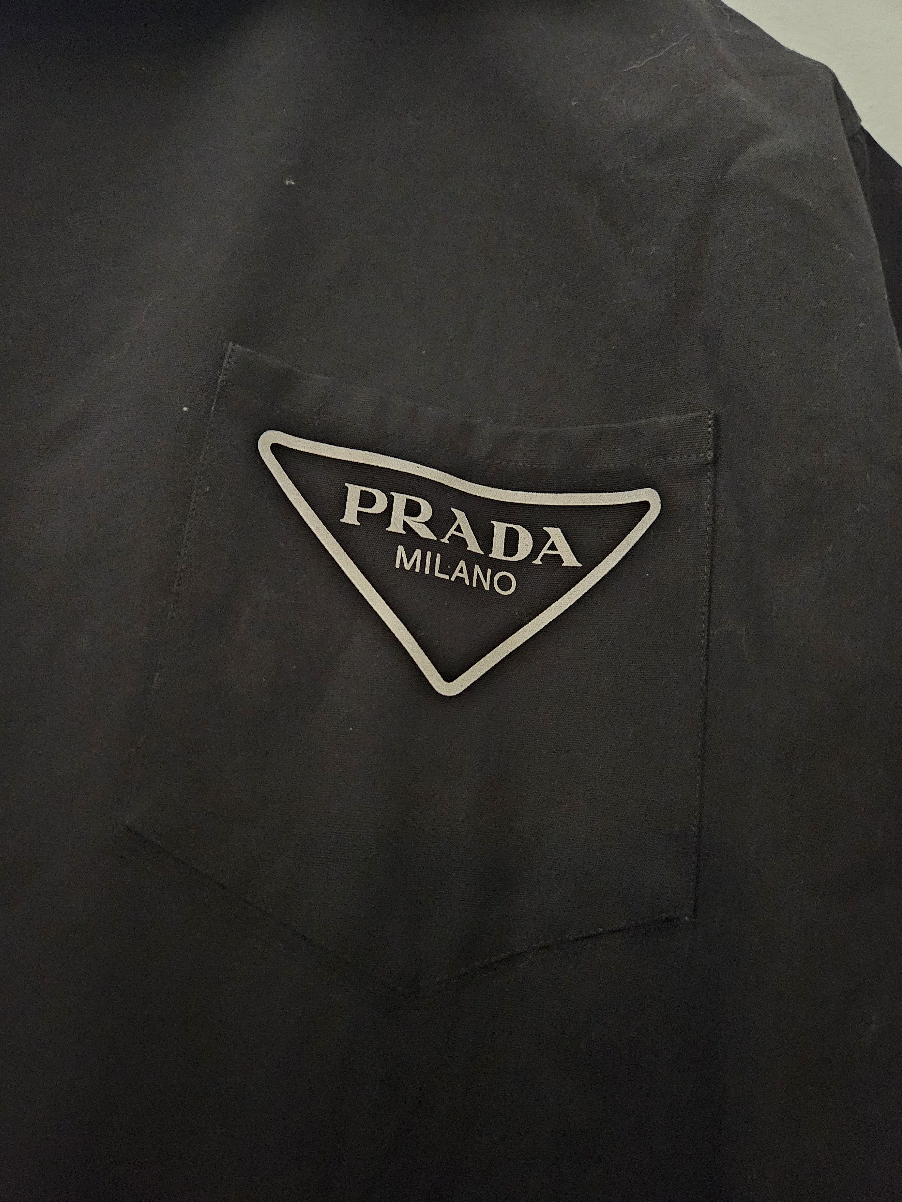 Prada Double Match Oversized Black Blue Camo Bowling Shirt Size US S / EU 44-46 / 1 - 3 Thumbnail