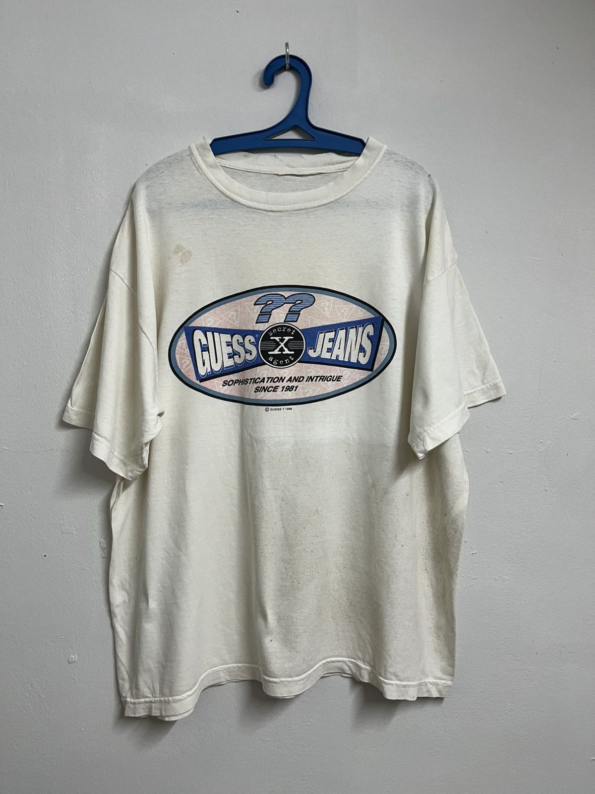 Georges Marciano 💥Vintage 96 SECRET X AGENT Guess Jeans Since 1981 Size US XL / EU 56 / 4 - 2 Thumbnail