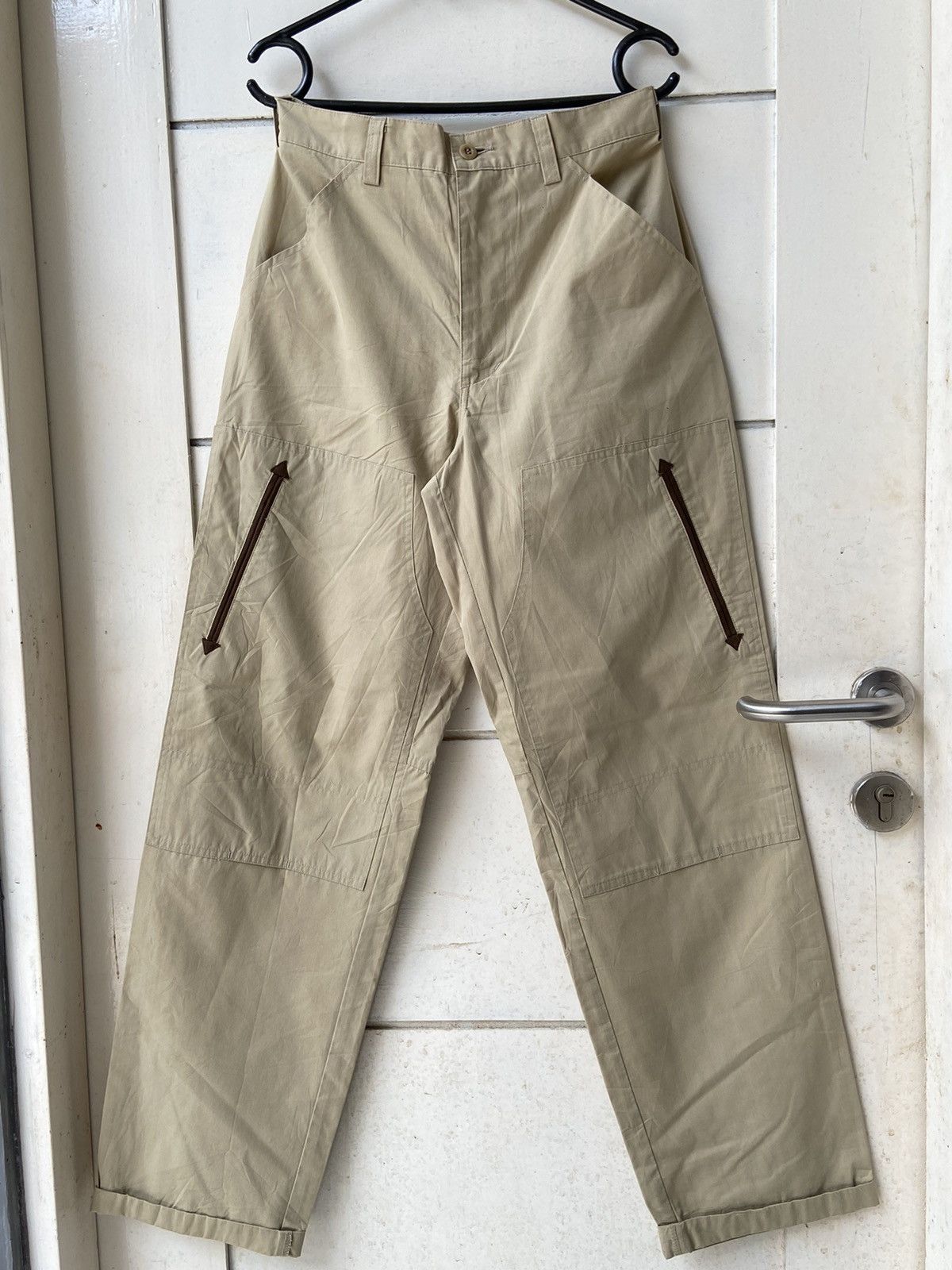 FICCE Cream Double Knee Long Pants