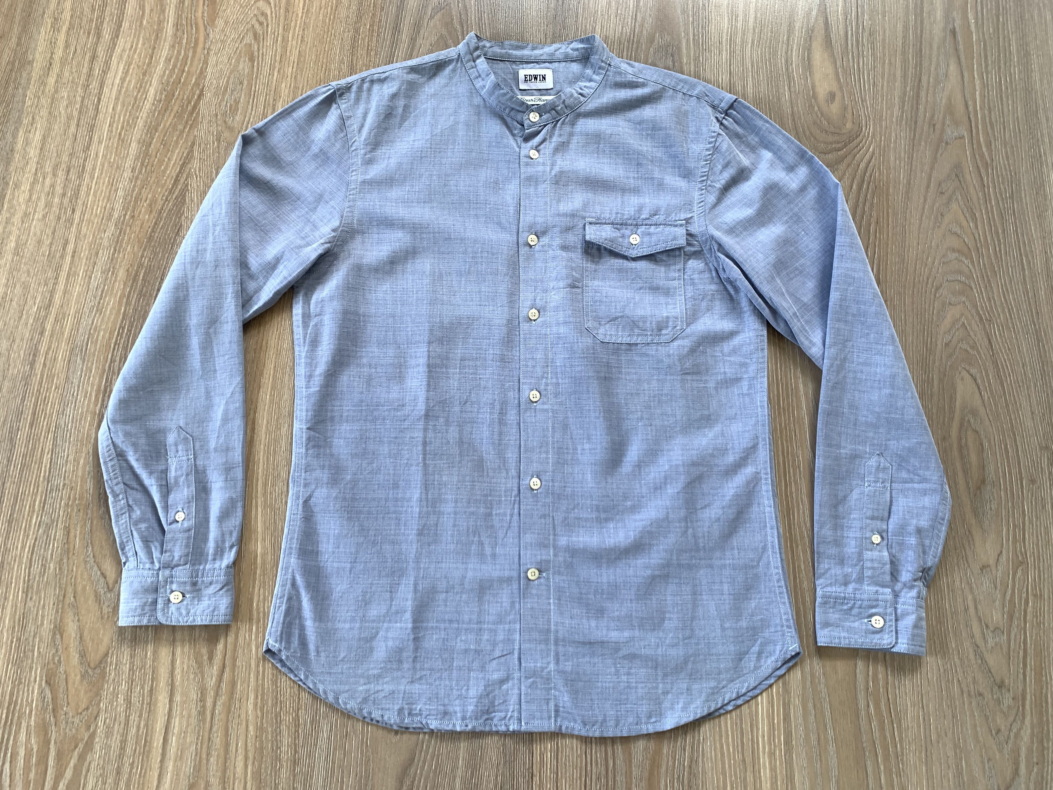 Edwin Edwin Newman Light Blue Long Sleeve Shirt Size US M / EU 48-50 / 2 - 2 Thumbnail