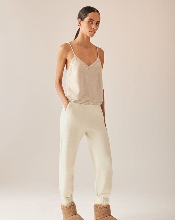 Loro Piana o1srvl11e1024 Cocooning Cashmere Sweatpant in Off White Size 30" / US 8 / IT 44 - 5 Thumbnail