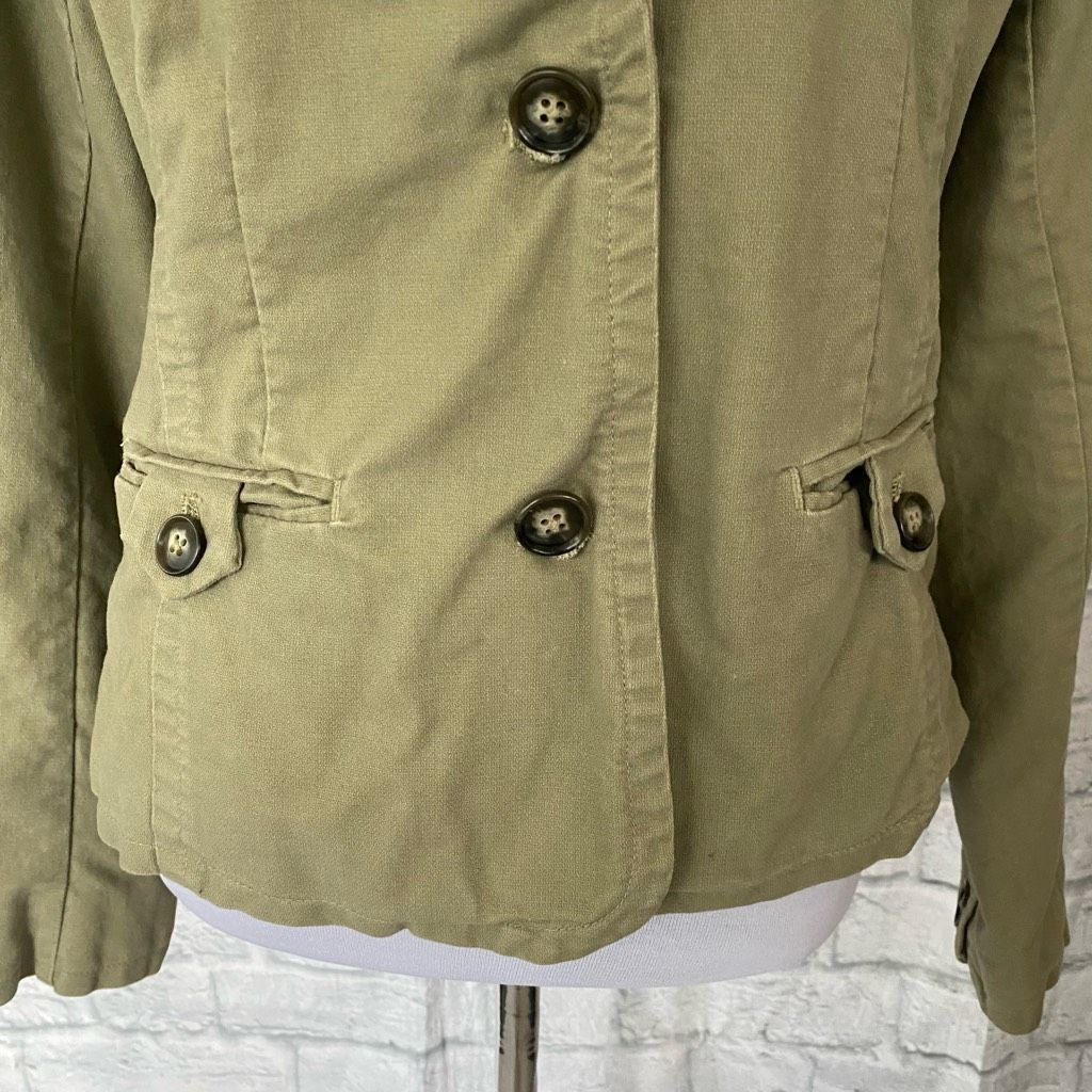 Old Navy Old Navy women L 2 button fully lined canvas jacket green Size L / US 10 / IT 46 - 9 Thumbnail