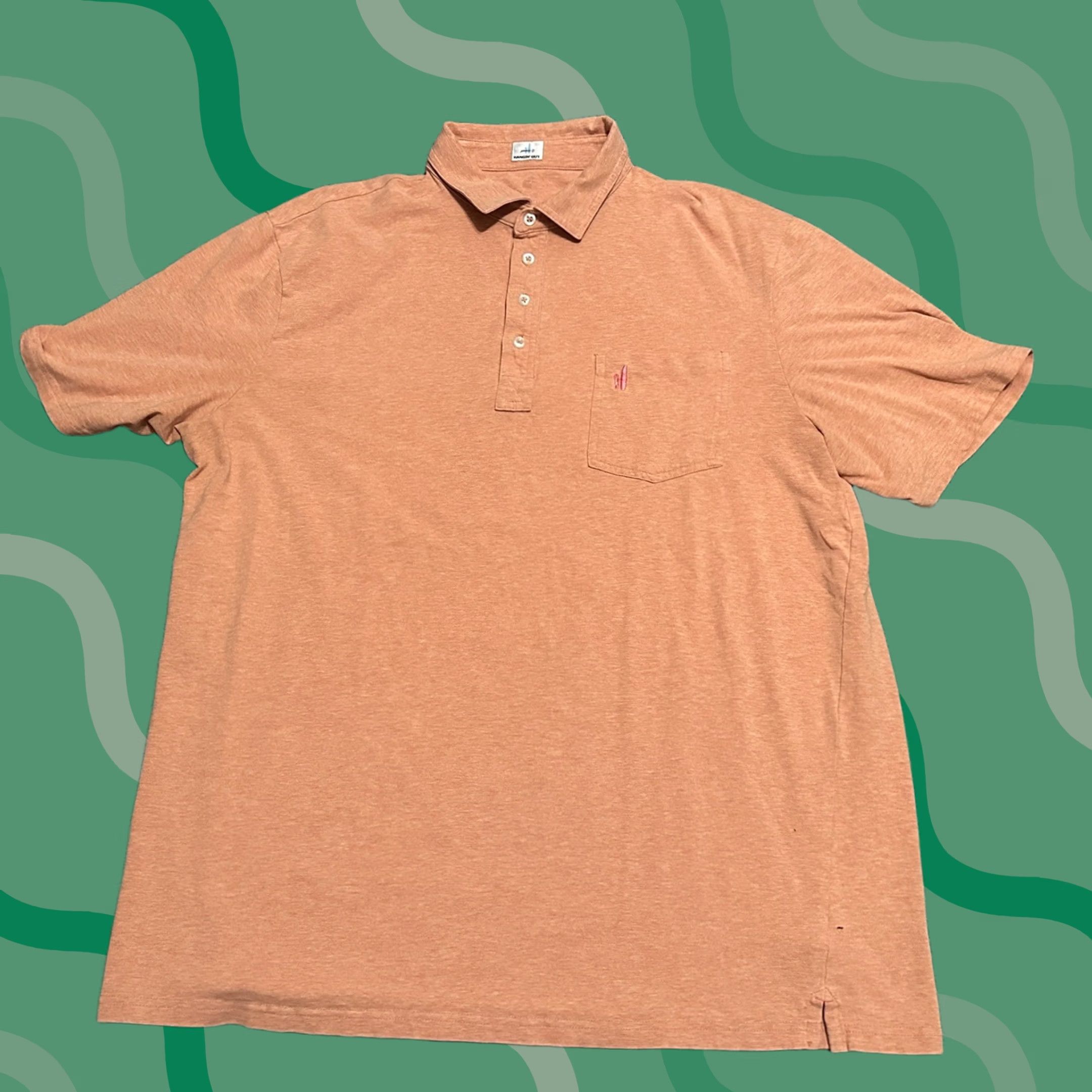 johnnie-O johnnie-O Polo Shirt Mens L Golf Preppy Performance Breathable Orange Size US L / EU 52-54 / 3 - 1 Thumbnail