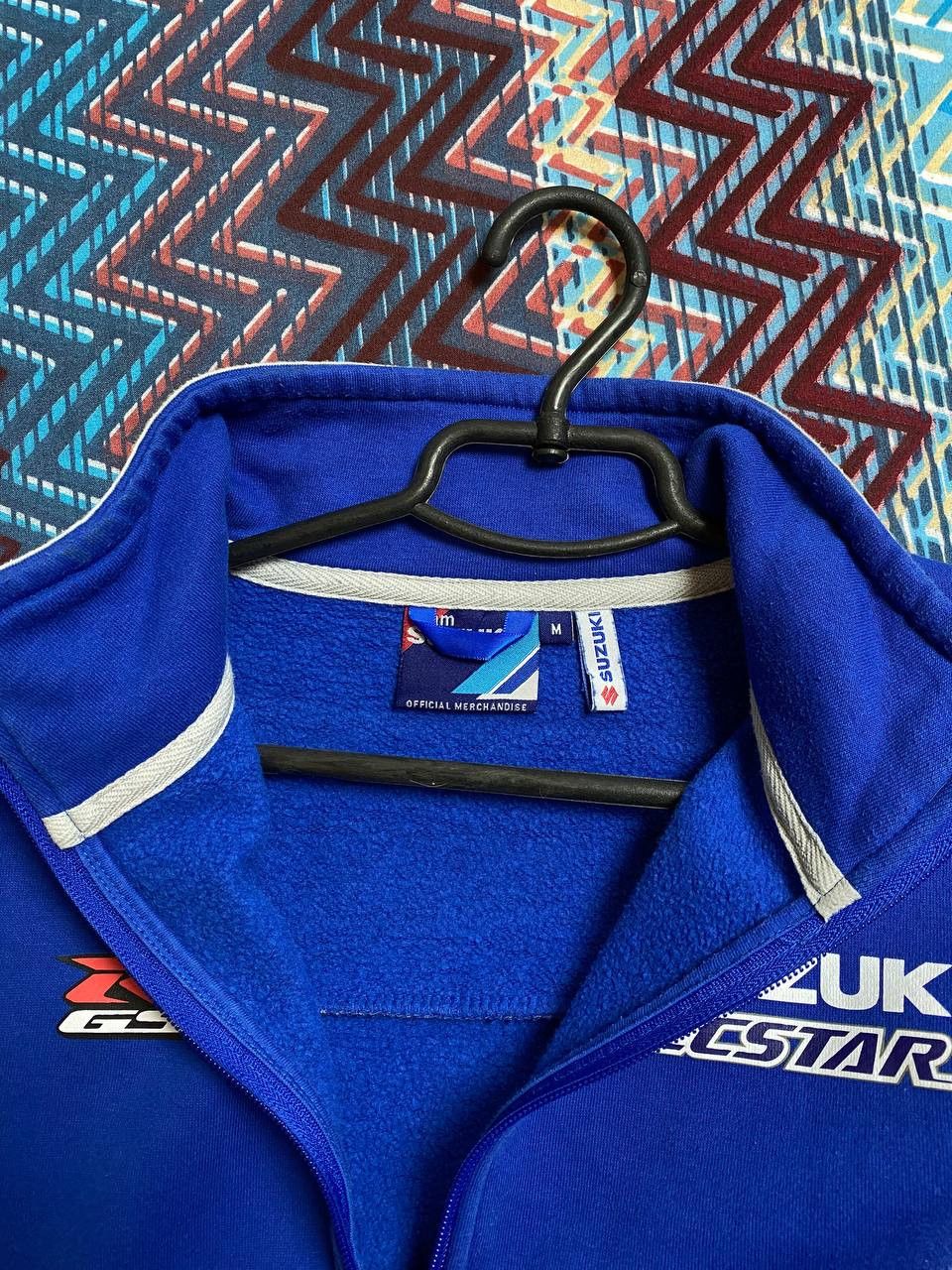 Vintage vintage Sweatshirt hoodie zip SUZUKI MOTO RACING sportwear Size US M / EU 48-50 / 2 - 2 Thumbnail
