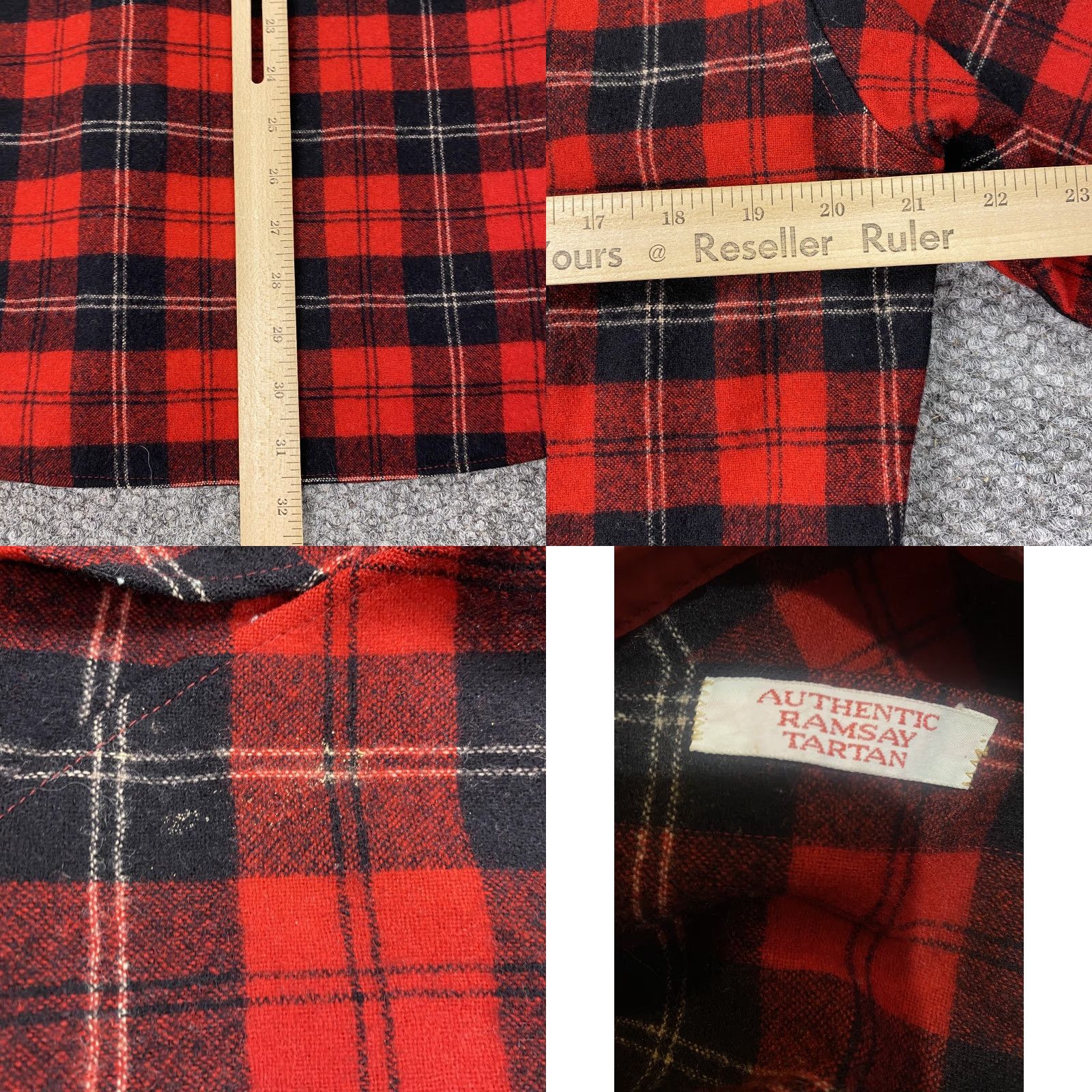 Pendleton VINTAGE Pendleton Shirt Wool Flannel Long Sleeve Plaid Red Medium 60s Mens Size US M / EU 48-50 / 2 - 8 Thumbnail