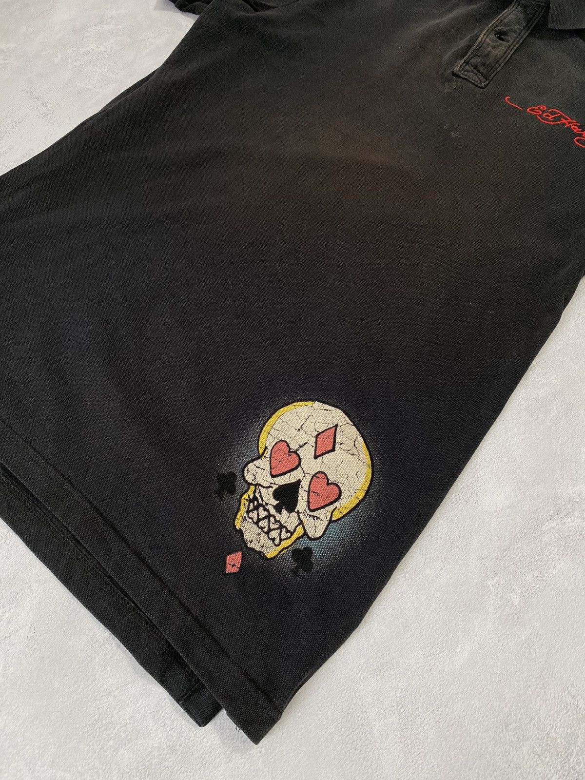 Christian Audigier 🤖 Vintage Shirt Polo Ed Hardy Distressed Style Size US XXL / EU 58 / 5 - 3 Thumbnail