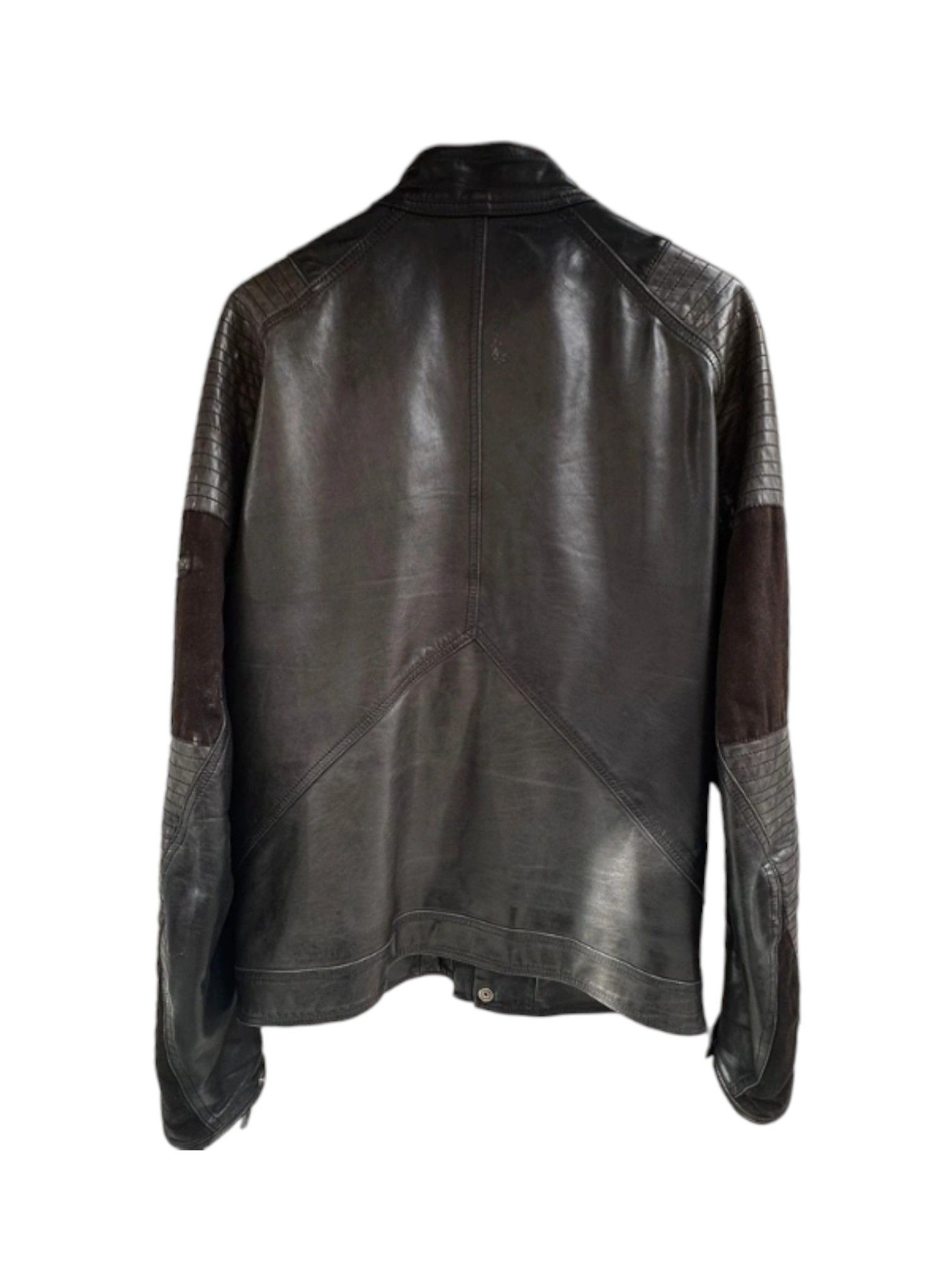 Just Cavalli Just Cavalli Paneled Moto Leather Jacket Size US L / EU 52-54 / 3 - 6 Thumbnail
