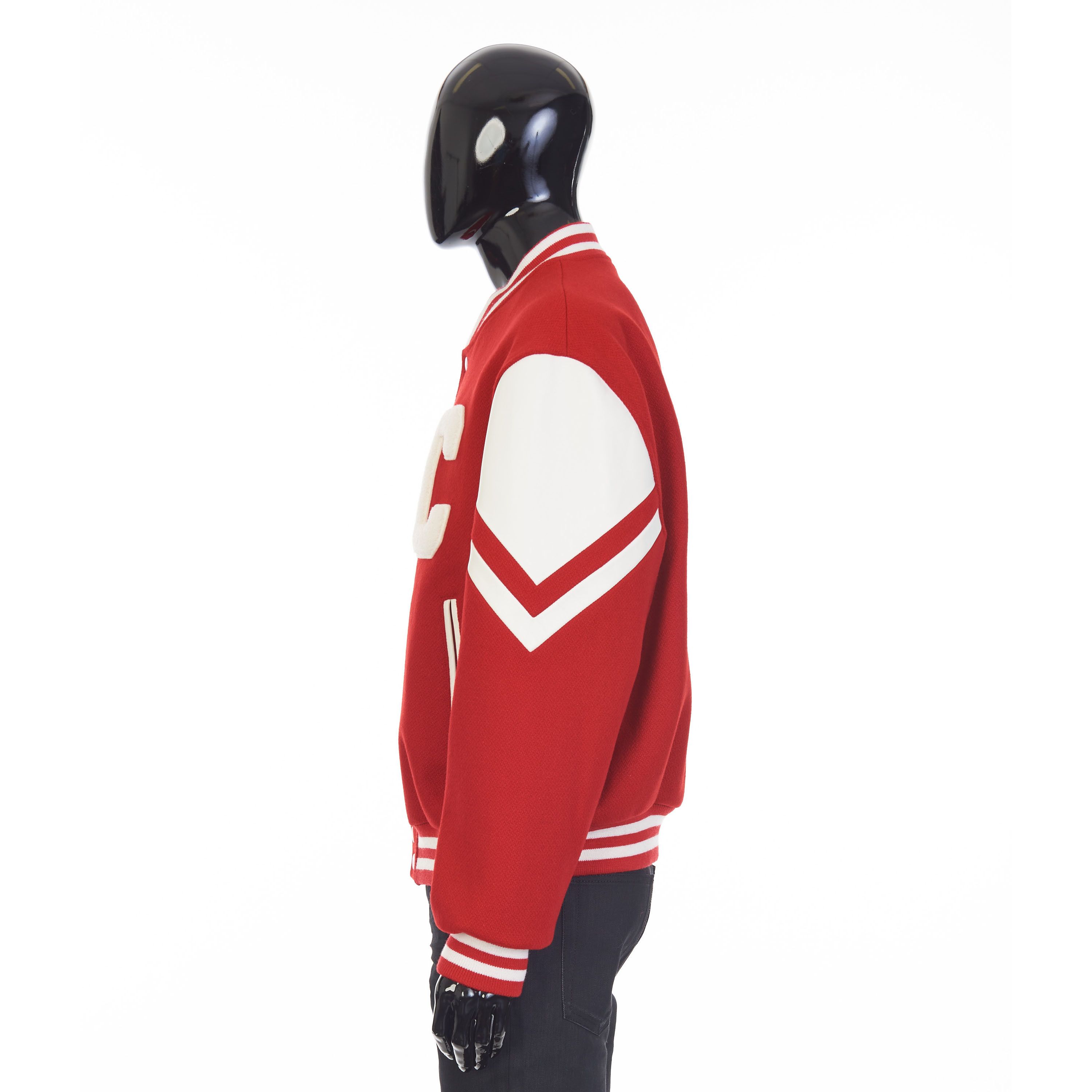 Celine Jackson Teddy Jacket - Red Textured Wool, 'C' Patch Size US M / EU 48-50 / 2 - 3 Thumbnail