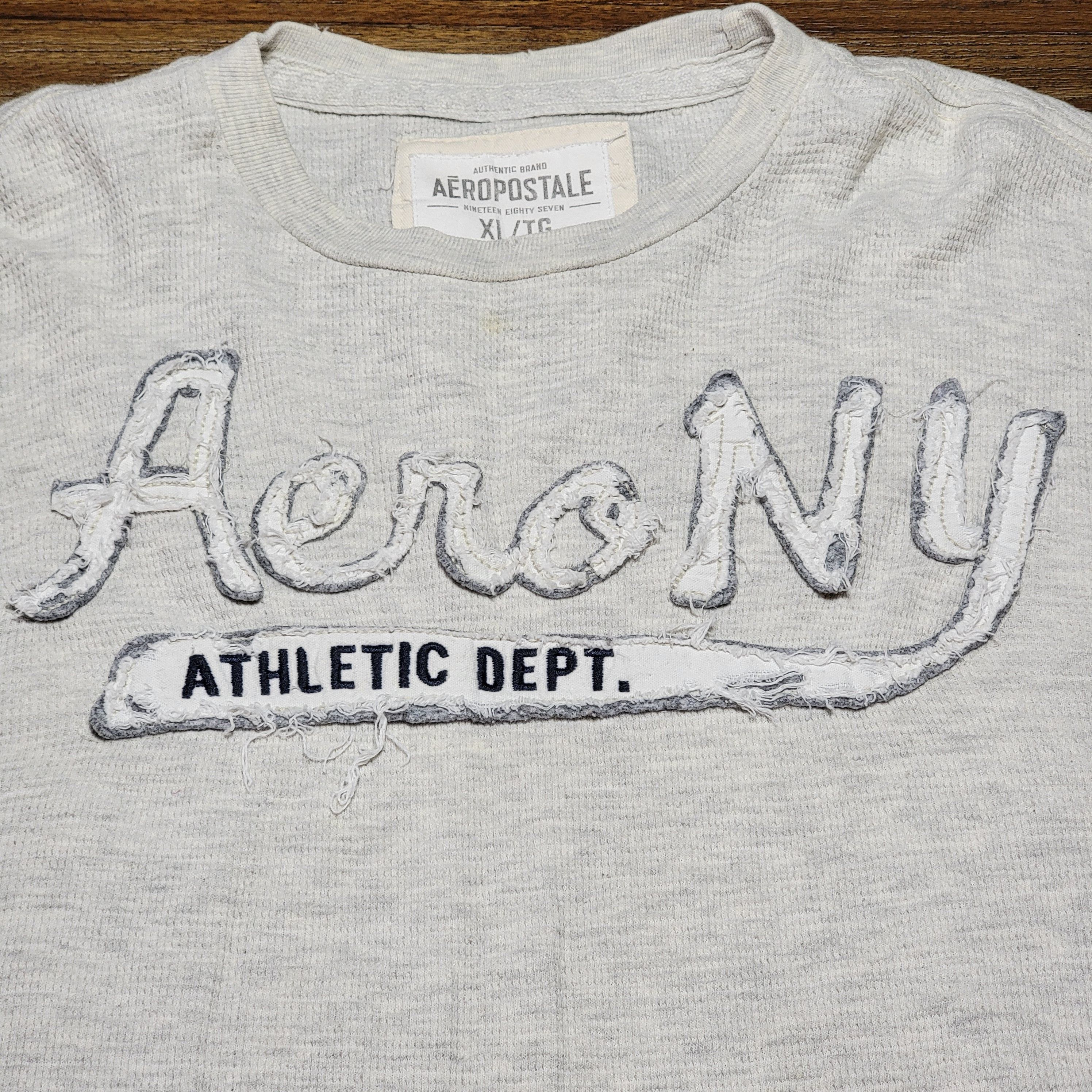 Aeropostale Aeropostale Waffle Pull Over LS Aero NY Athletic Dept - XL Size XL / US 12-14 / IT 48-50 - 2 Thumbnail