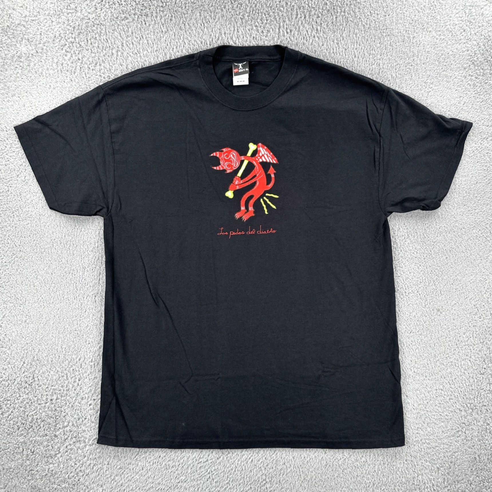 Hanes VINTAGE Hanes Beefy-T Mens XL Black T Shirt Los Pedos Del Diablo Devil Farts Tee Size US XL / EU 56 / 4 - 2 Thumbnail