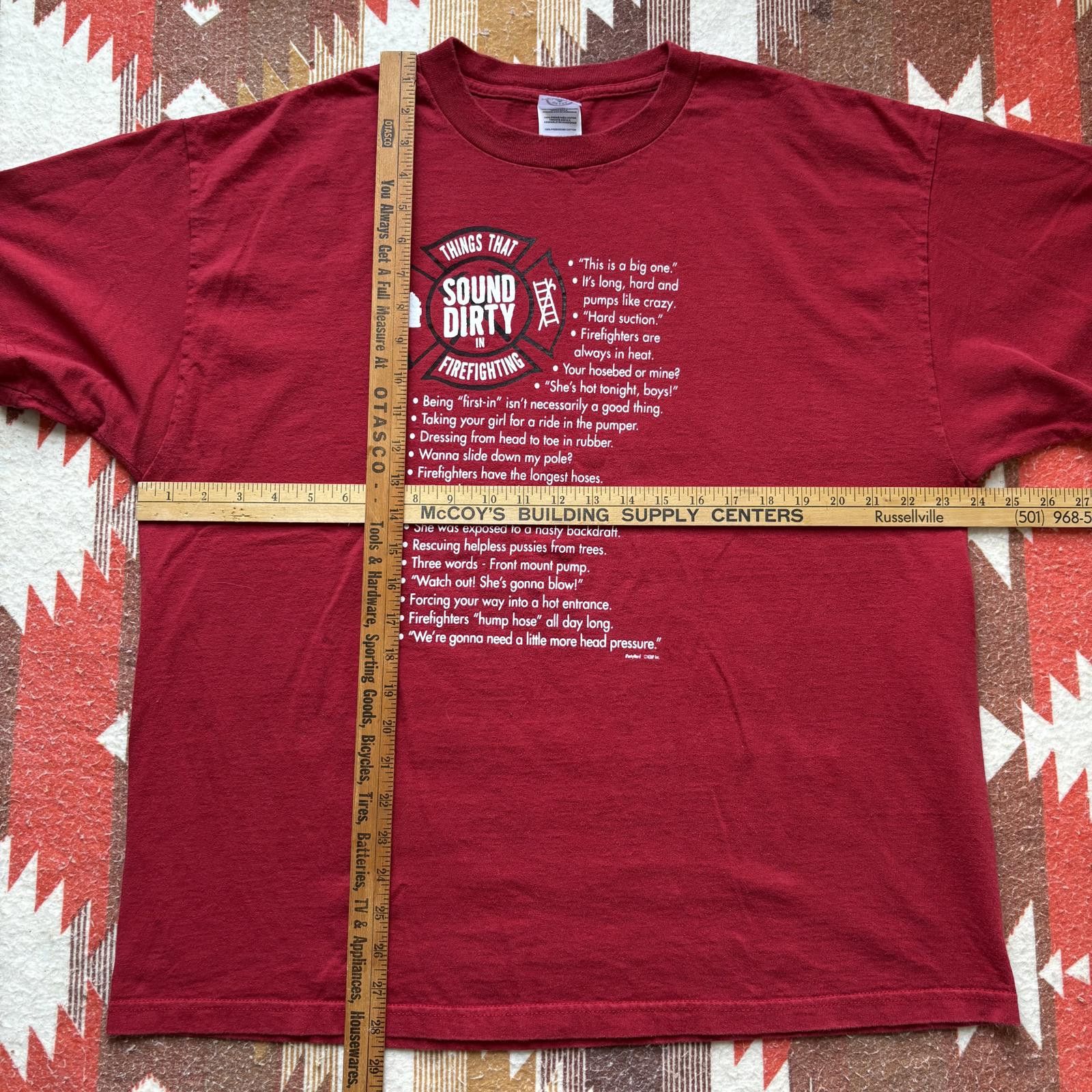Delta Vintage Y2K Things That Sound Dirty In Firefighting Shirt Size US XL / EU 56 / 4 - 5 Thumbnail
