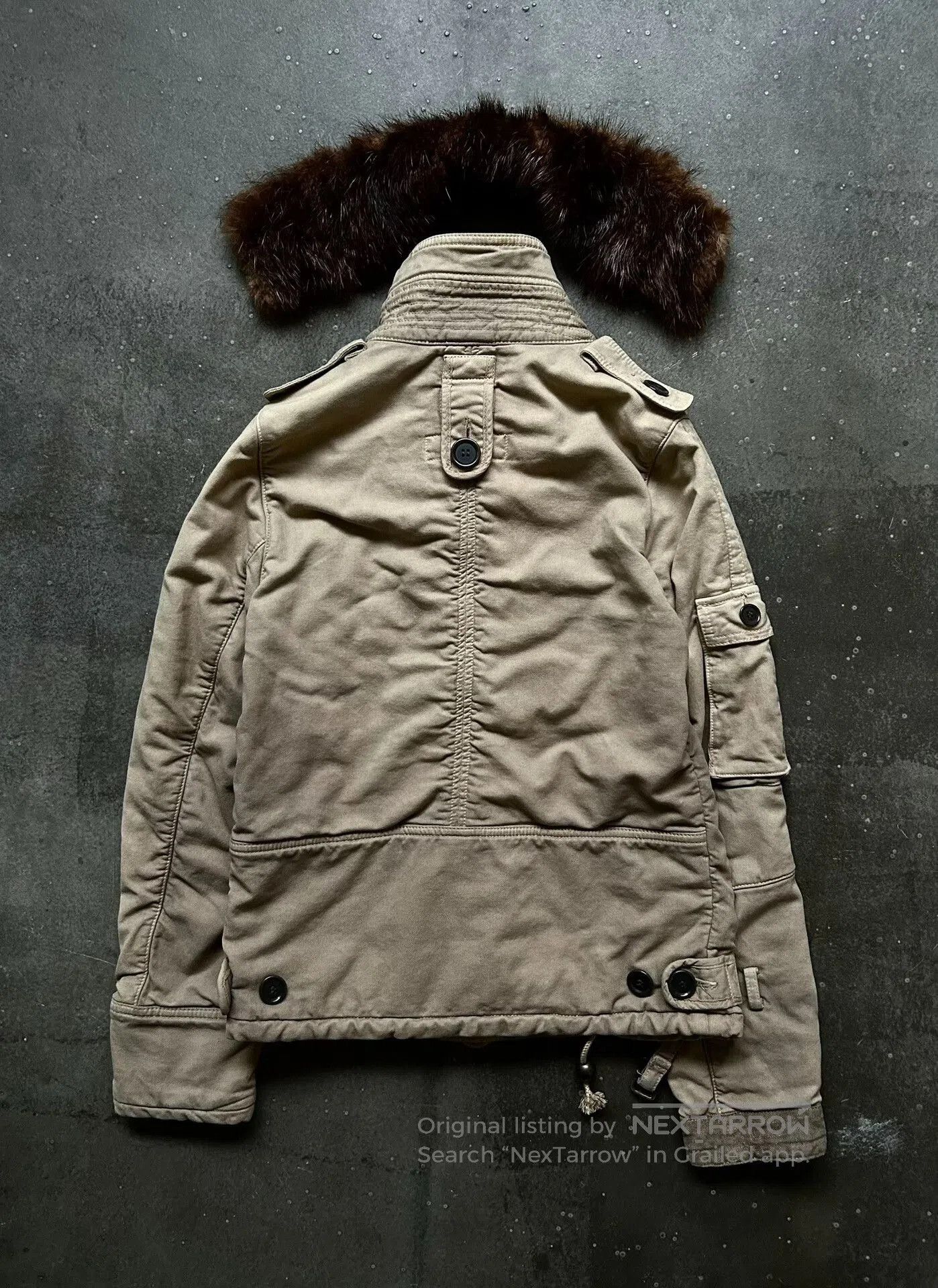 Share Spirit Homme Share Spirit Fur-Collared Cotton Jacket. Size US M / EU 48-50 / 2 - 4 Thumbnail