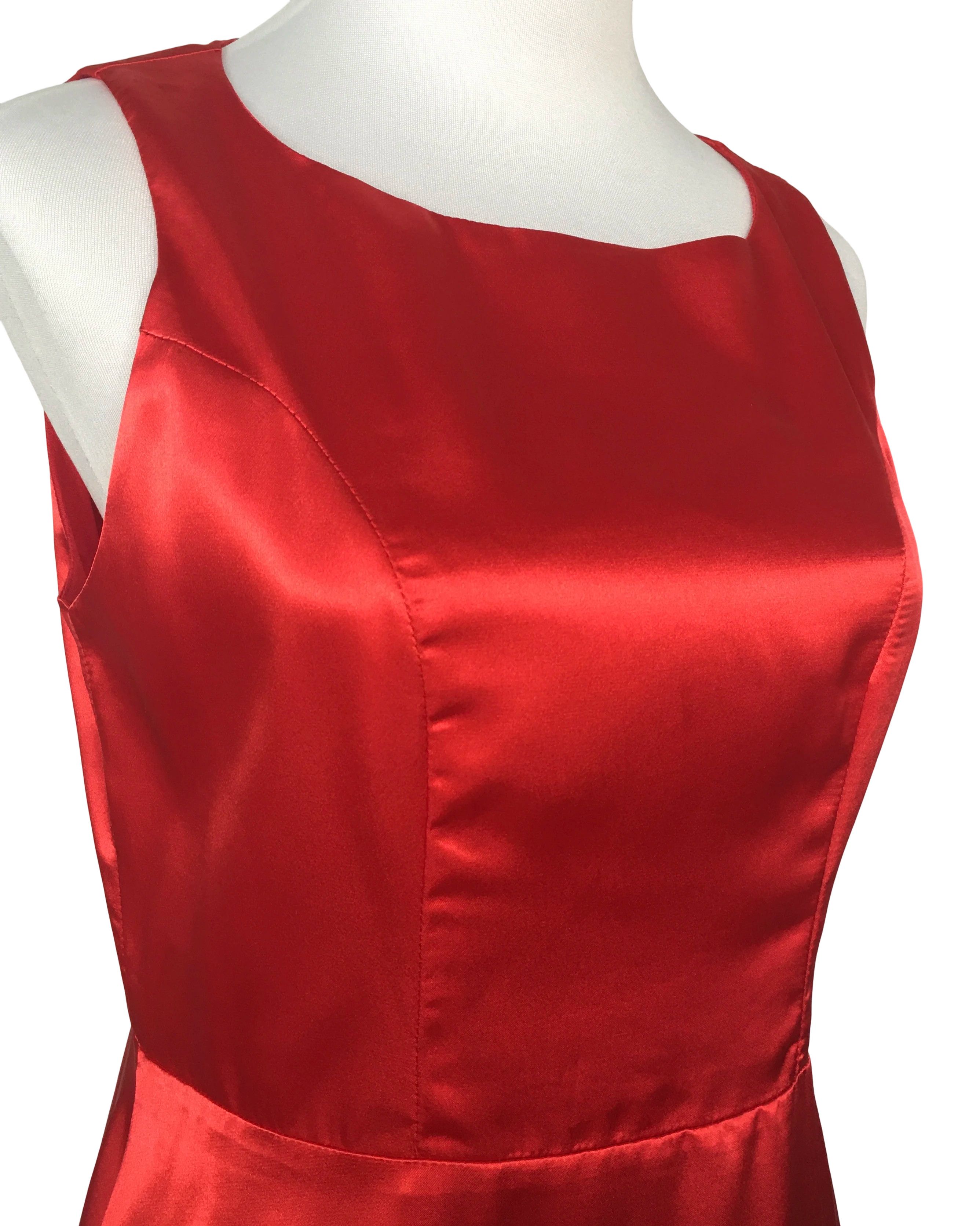 Other Red satin sleeveless women dress Size M / US 6-8 / IT 42-44 - 3 Thumbnail