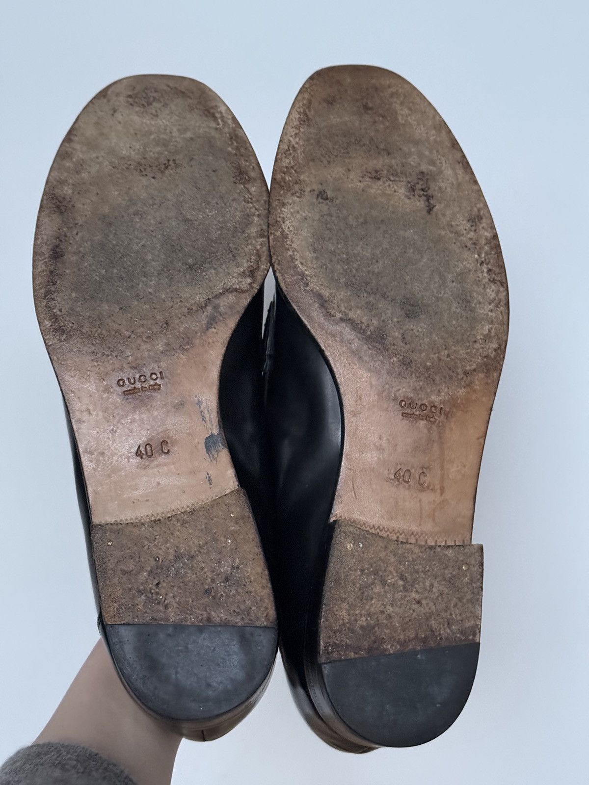 Gucci Gucci Leather Monogram GG Black Horsebit Loafers Size US 9 / EU 42 - 9 Thumbnail