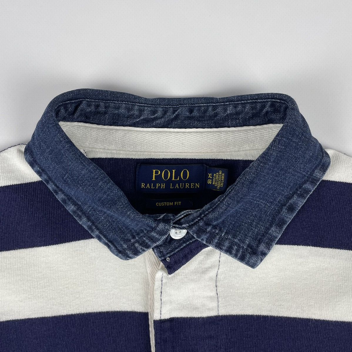 Polo Ralph Lauren Polo Ralph Lauren Vintage Rugby Striped Long Sleeve Size US XL / EU 56 / 4 - 5 Thumbnail