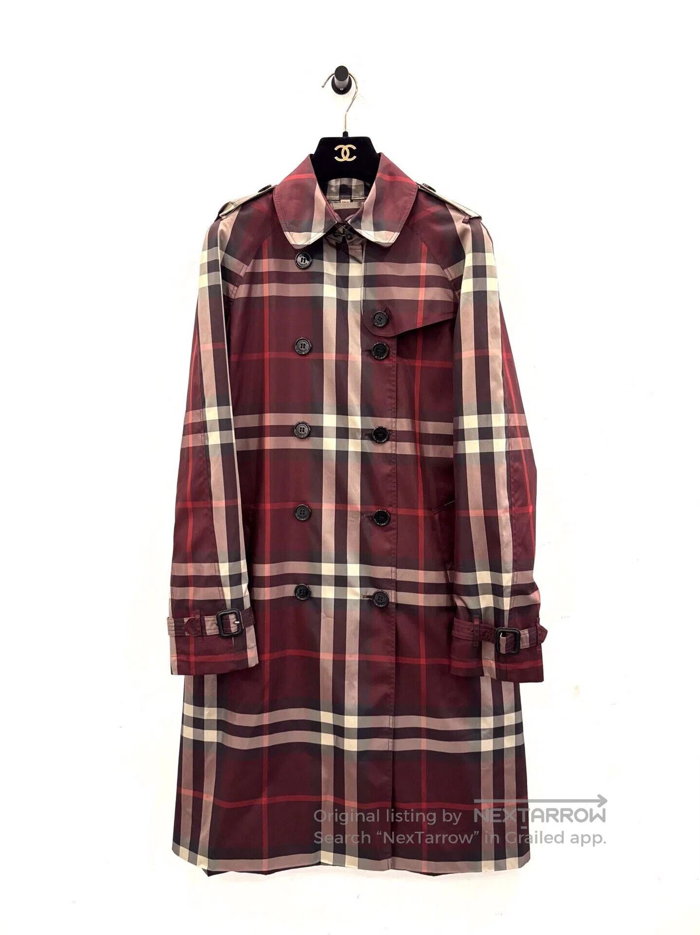 Burberry Burberry London Check Horse Logo Red Trench Coat. Size M / US 6-8 / IT 42-44 - 1 Thumbnail