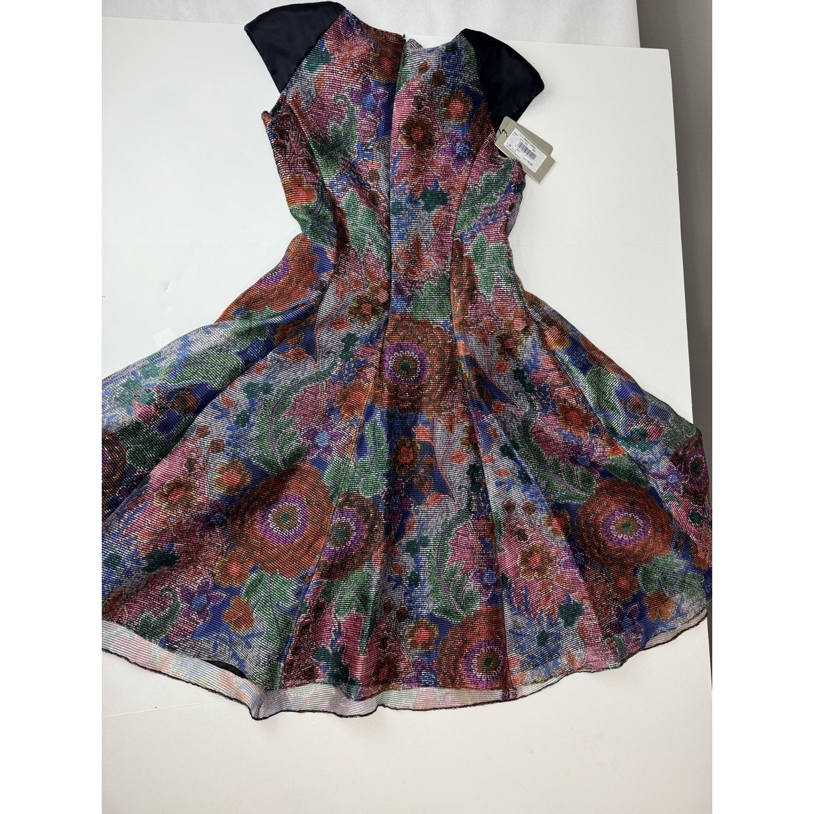 Armani Collezioni NWT $1195 Armani Collezioni Fit & Flare Dress Colorful US 2 Size XS / US 0-2 / IT 36-38 - 3 Thumbnail