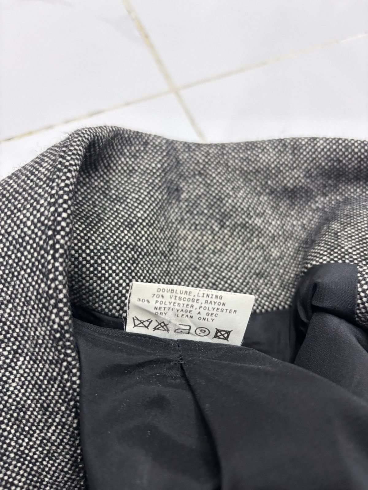 agnes b. 🔥AGNES B WOOL LAINE GREY SHAWL COLLAR CROP JACKET Size S / US 4 / IT 40 - 18 Thumbnail